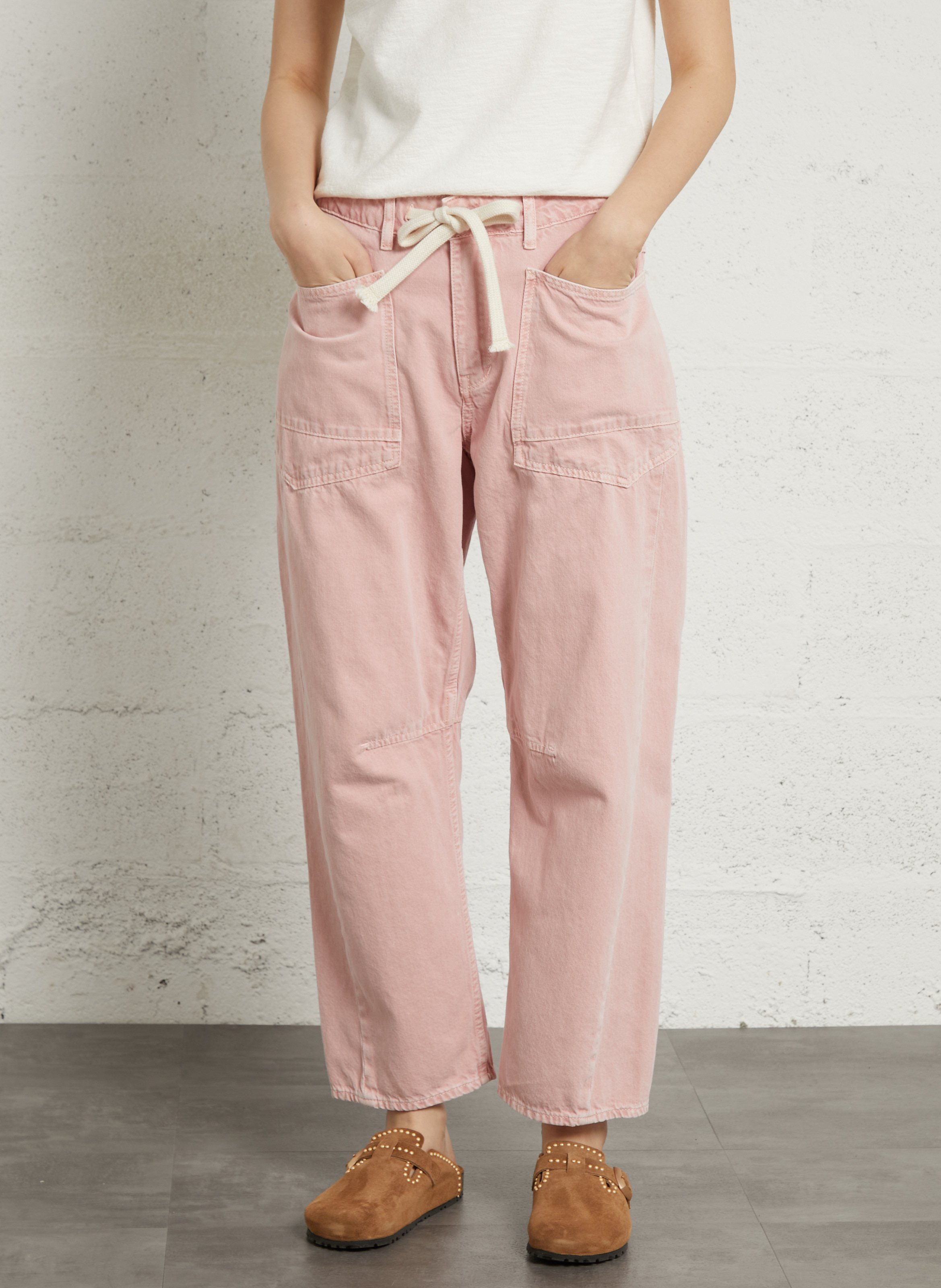 Ballonjeans aus Baumwolle LE TEMPS DES CERISES Schwarz