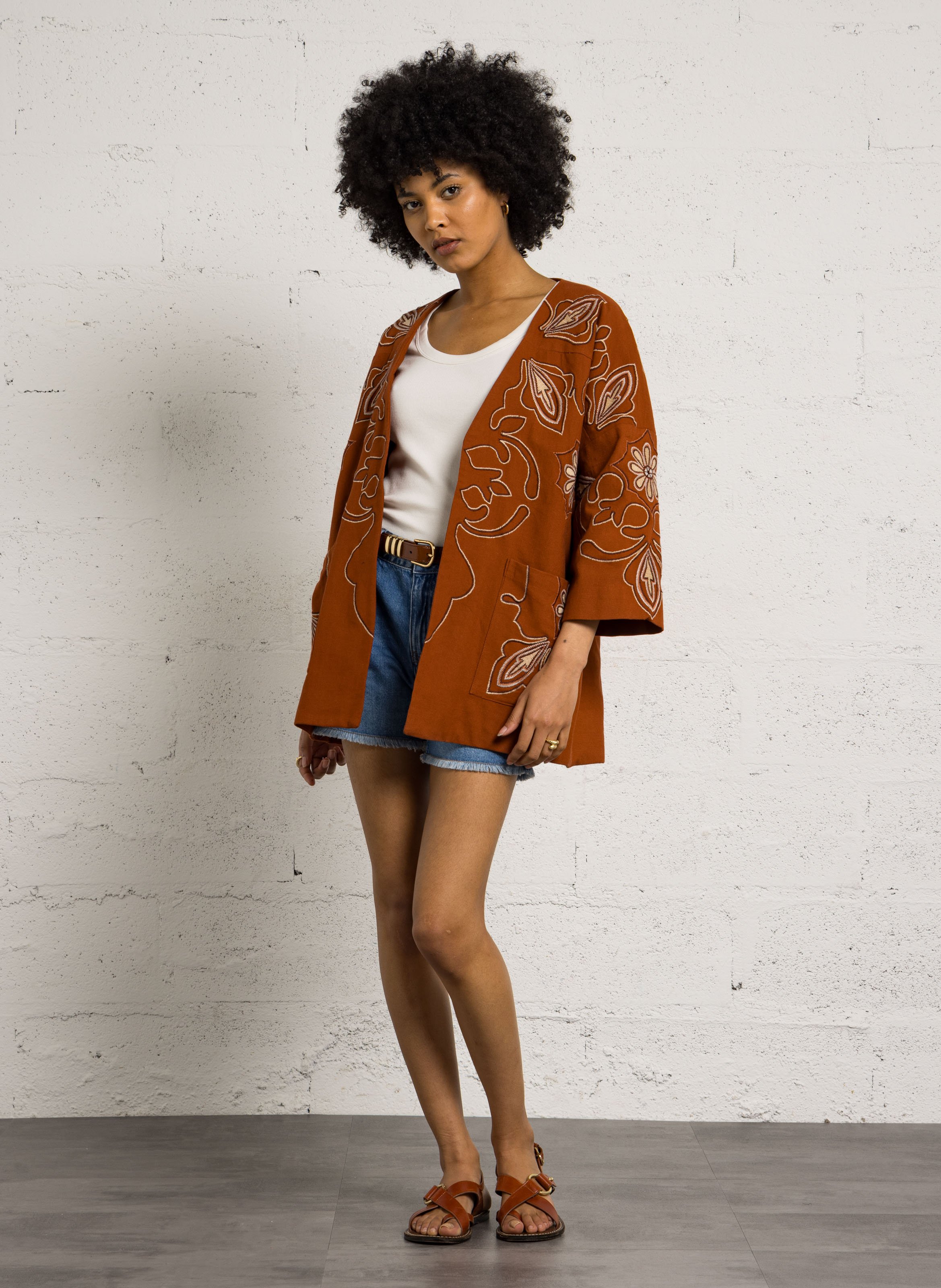 Short en denim MAISON 123 Bleu