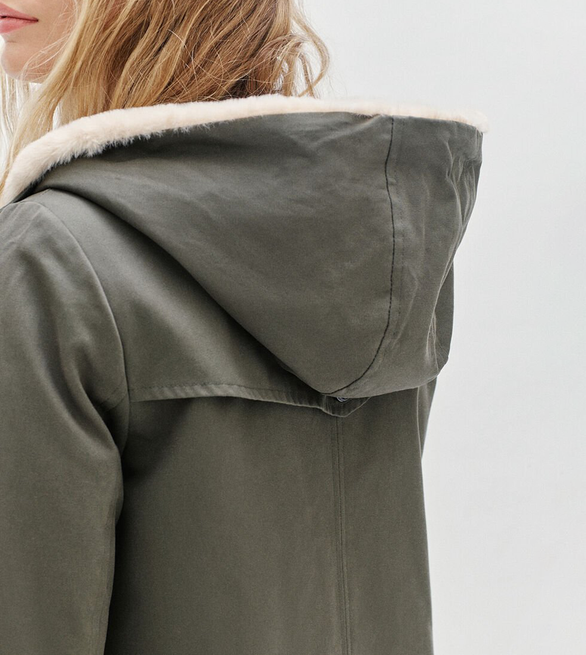 Hooded parka CAROLL Green