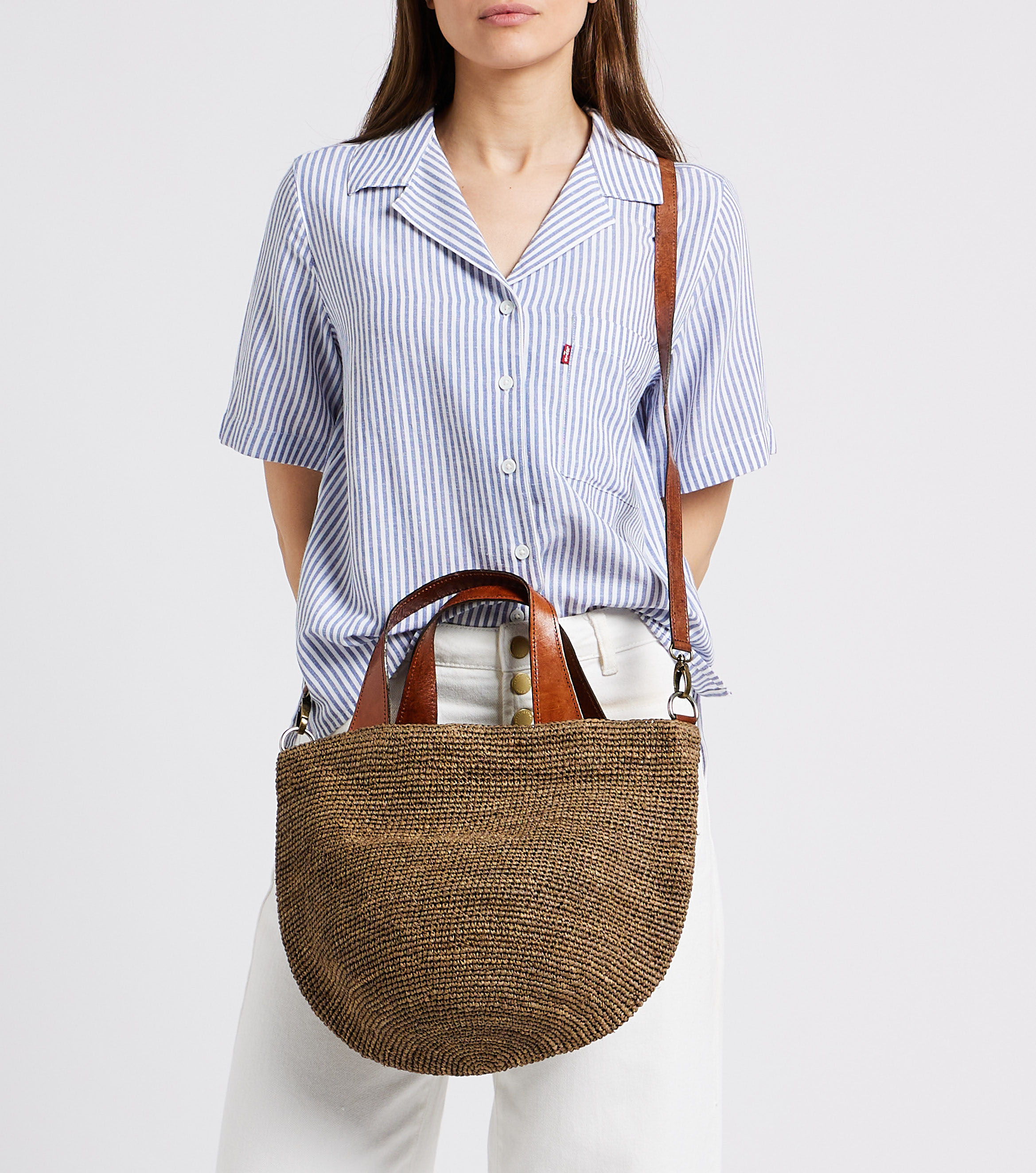Raffia bag IBELIV Brown