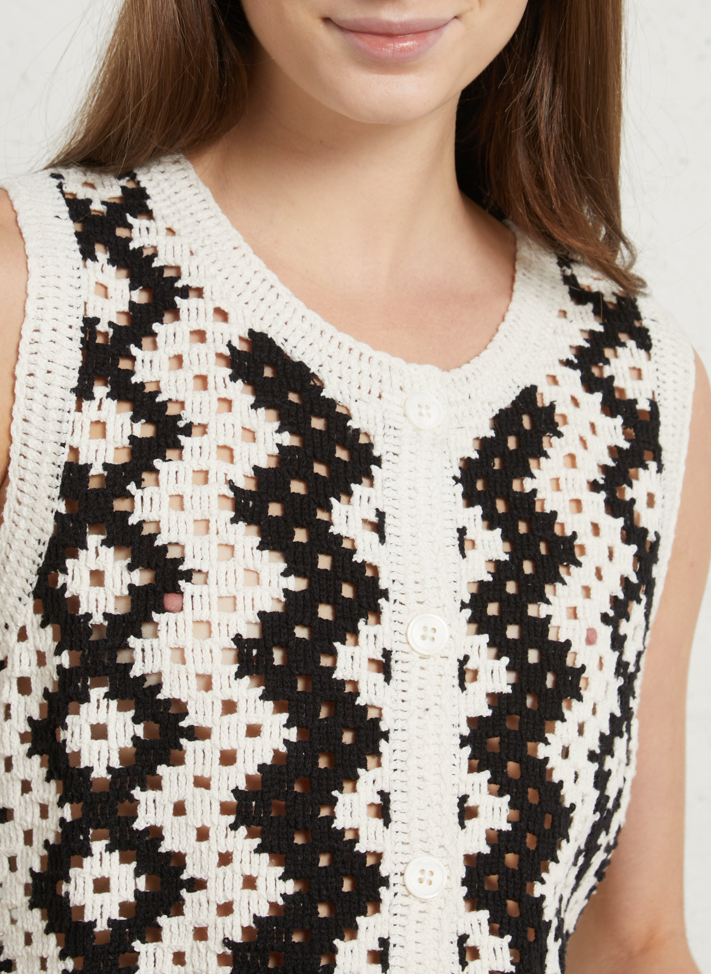 Straight round-neck cardigan LE TEMPS DES CERISES Blue