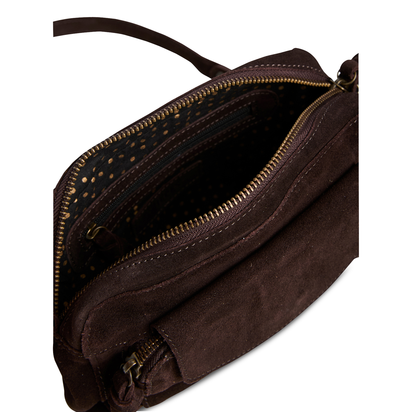 Sac bandoulière en cuir façon serpent | Marron PIECES Femme