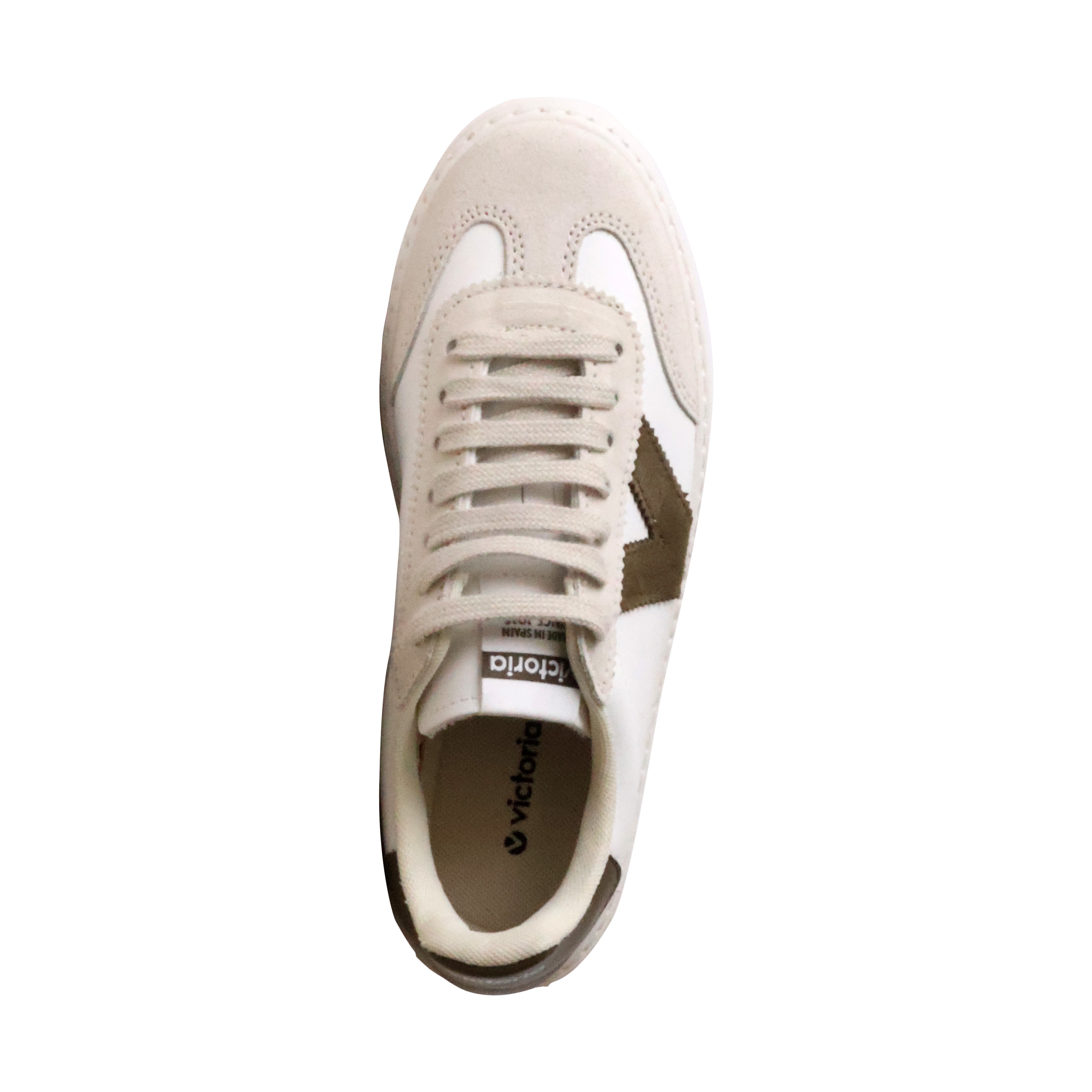 Leather trainers VICTORIA Khaki
