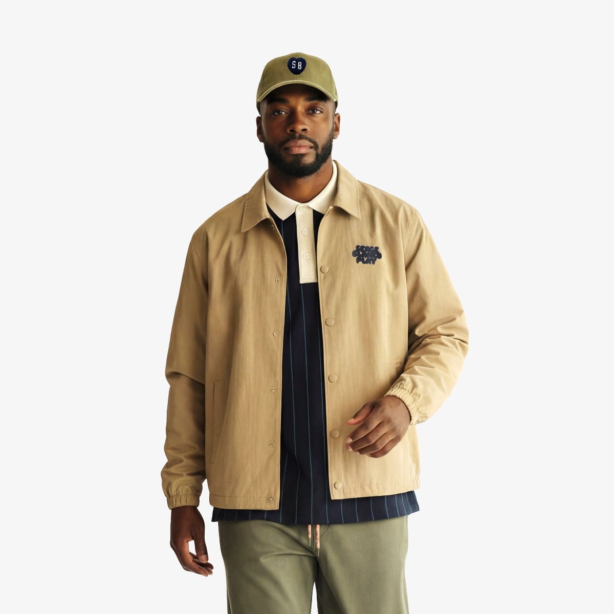 Parka en coton SERGE BLANCO Beige