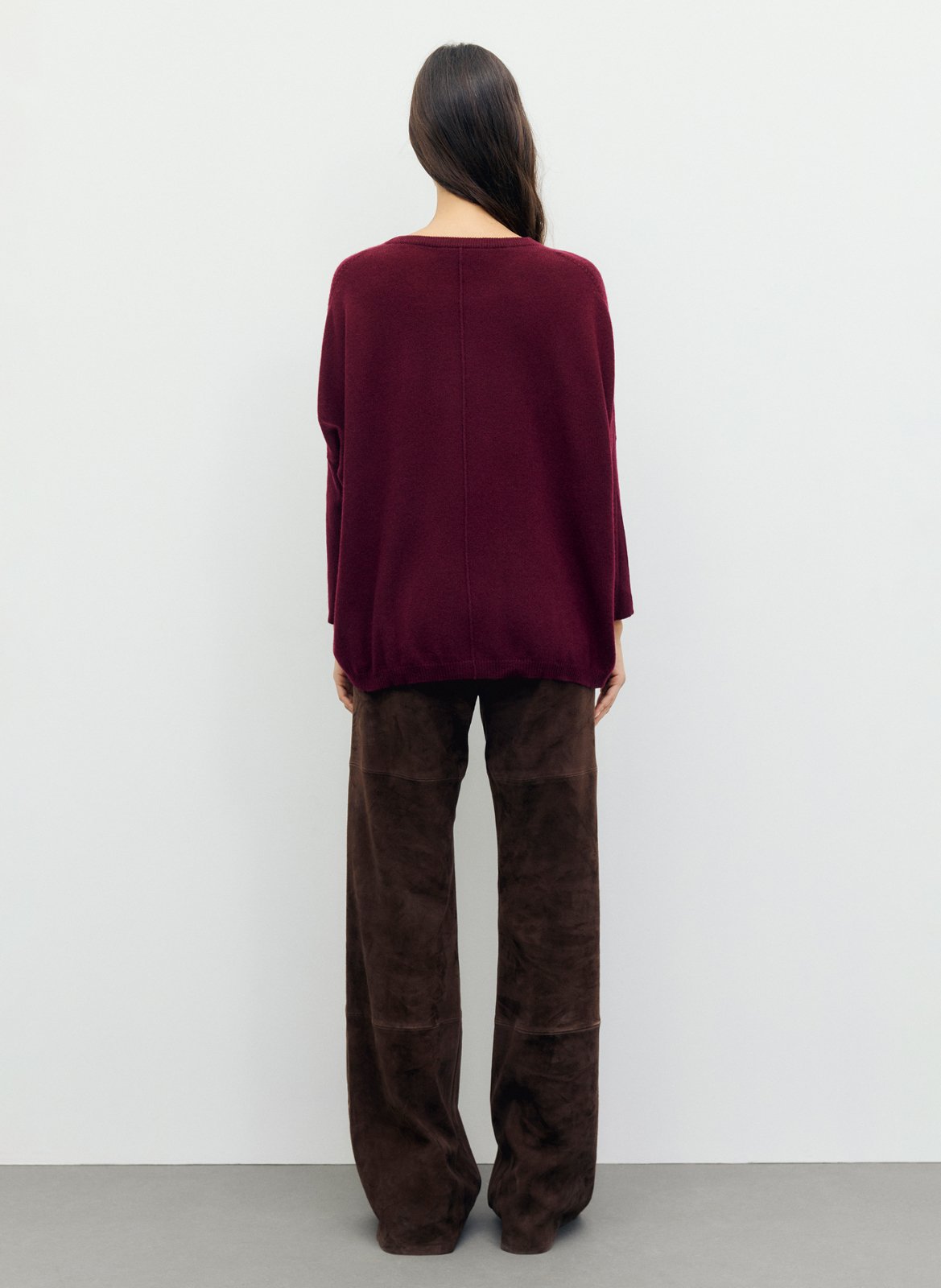 Oversized ronde hals trui in kasjmier GERARD DAREL Rood