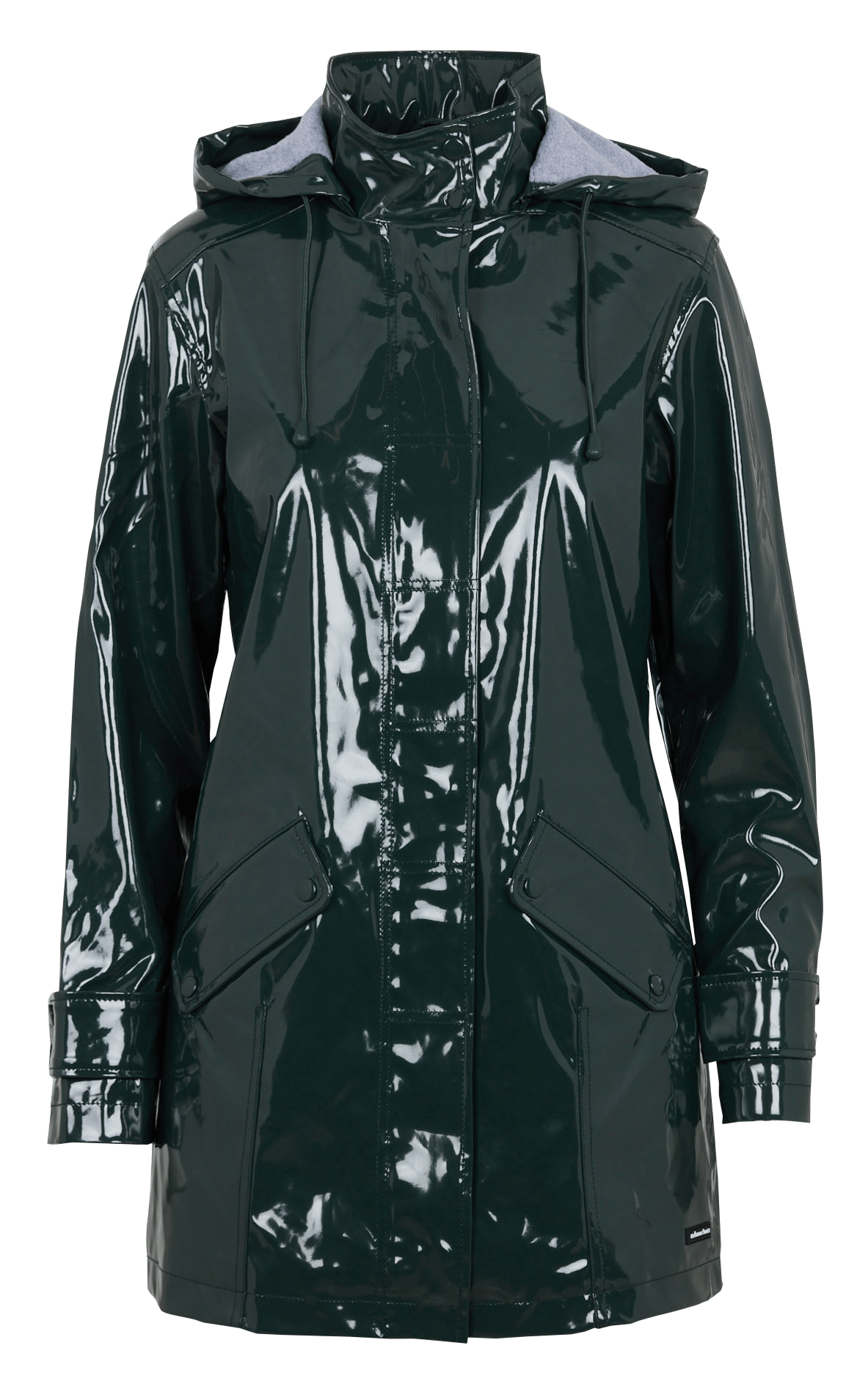 Glanzende regenjas met capuchon ARMOR LUX Groen