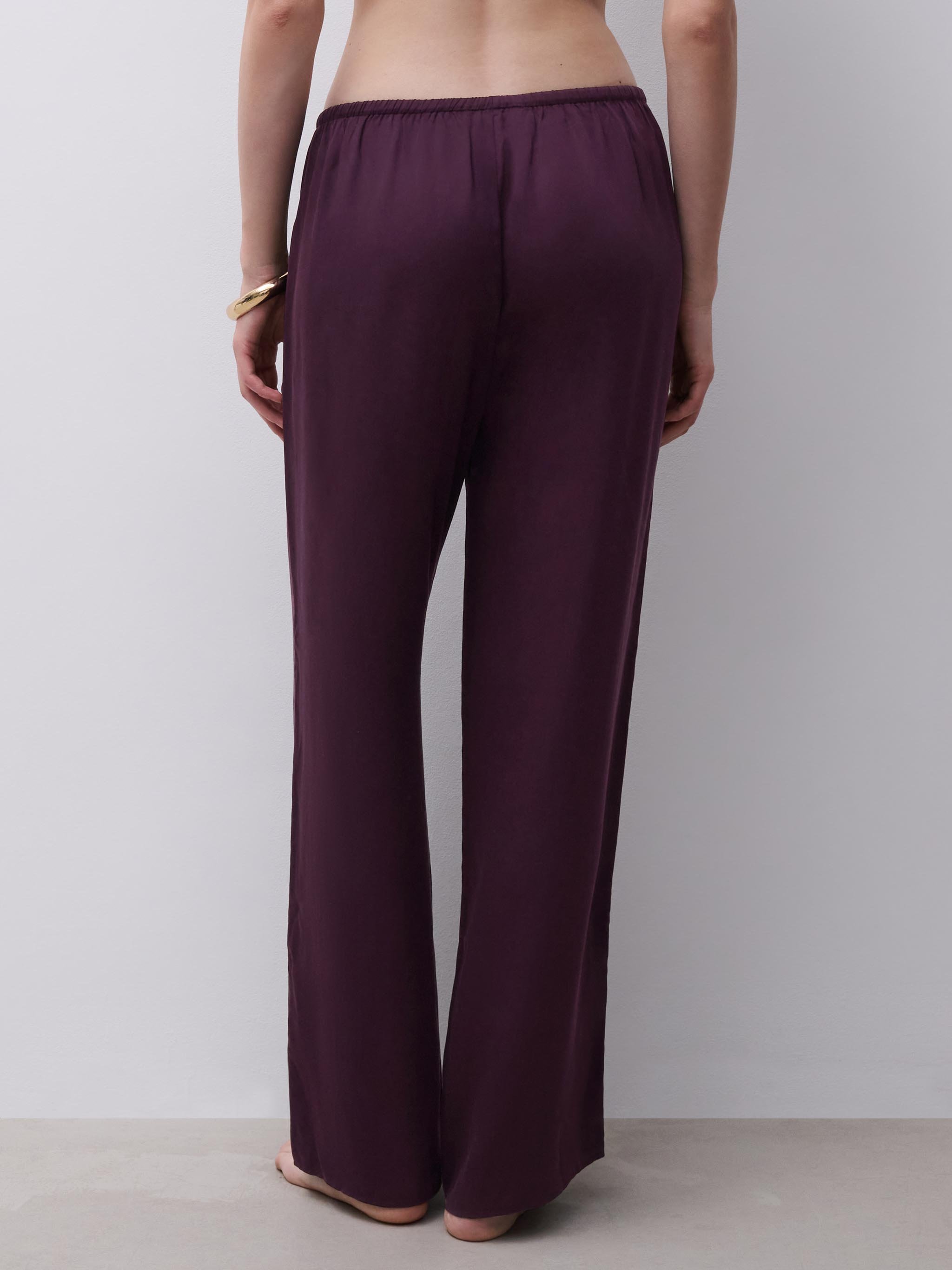 Floral Embroidery Pants CHANTELLE Purple