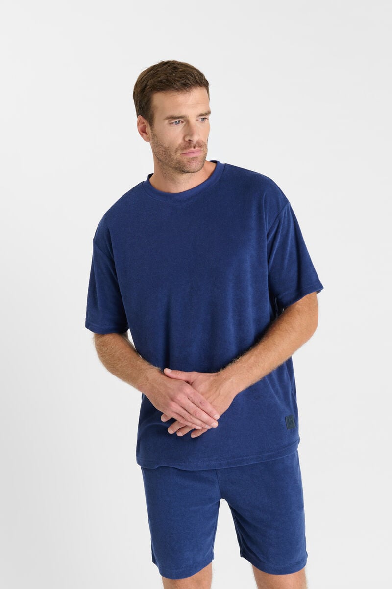 Tee-shirt col rond LE TEMPS DES CERISES Bleu