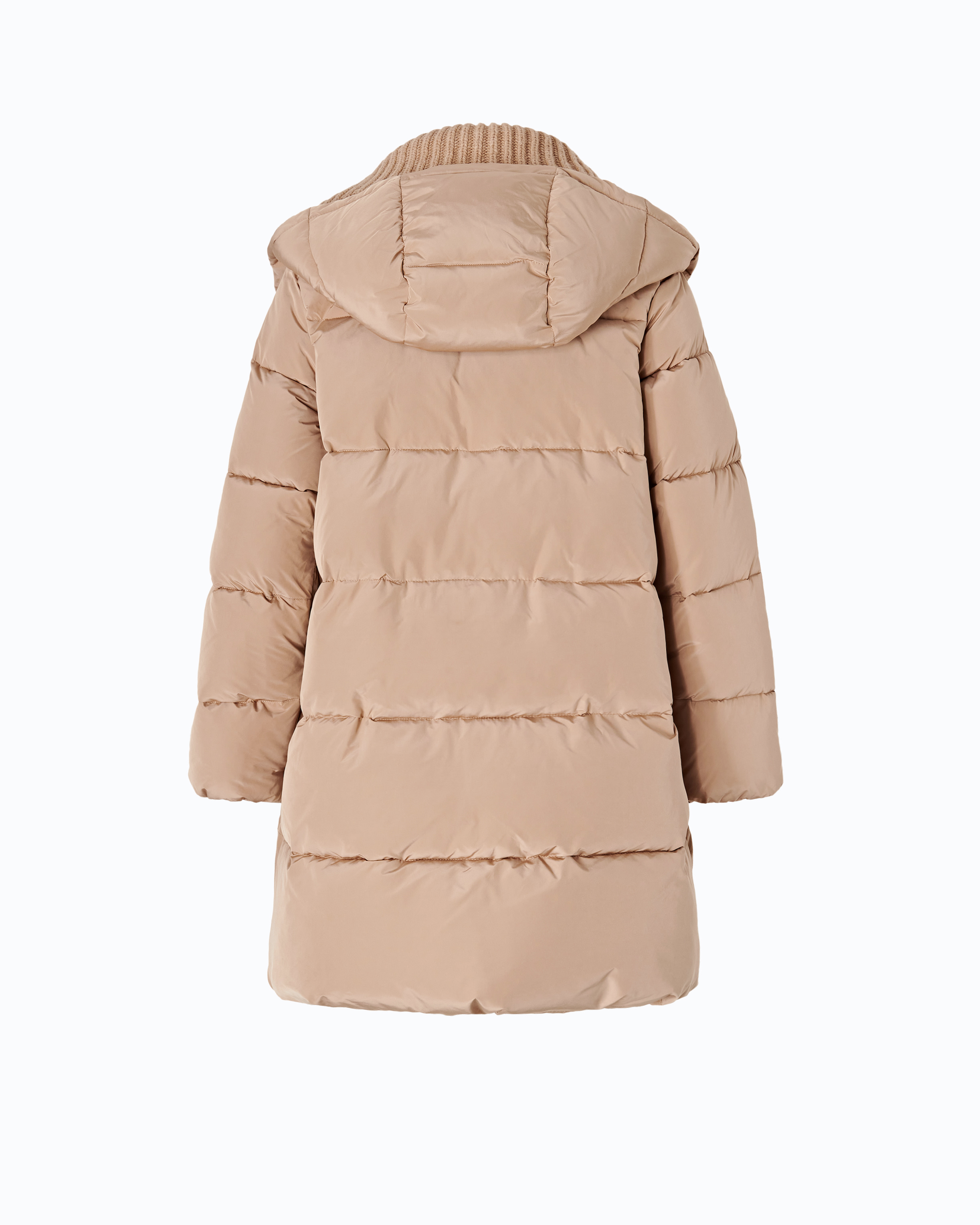 Water-repellent technical fabric puffer jacket PINKO Beige
