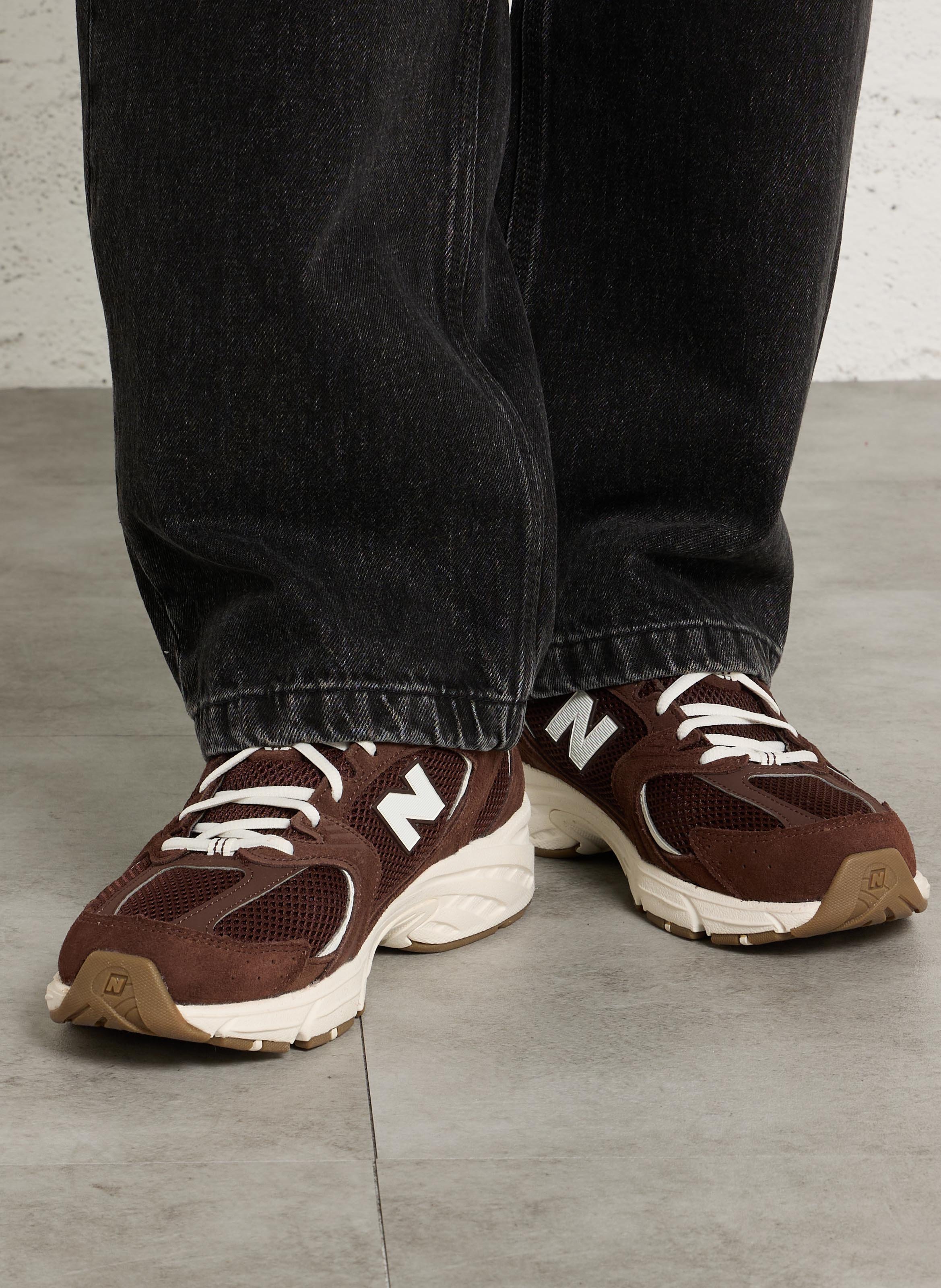 Baskets basses à lacets NEW BALANCE Marron