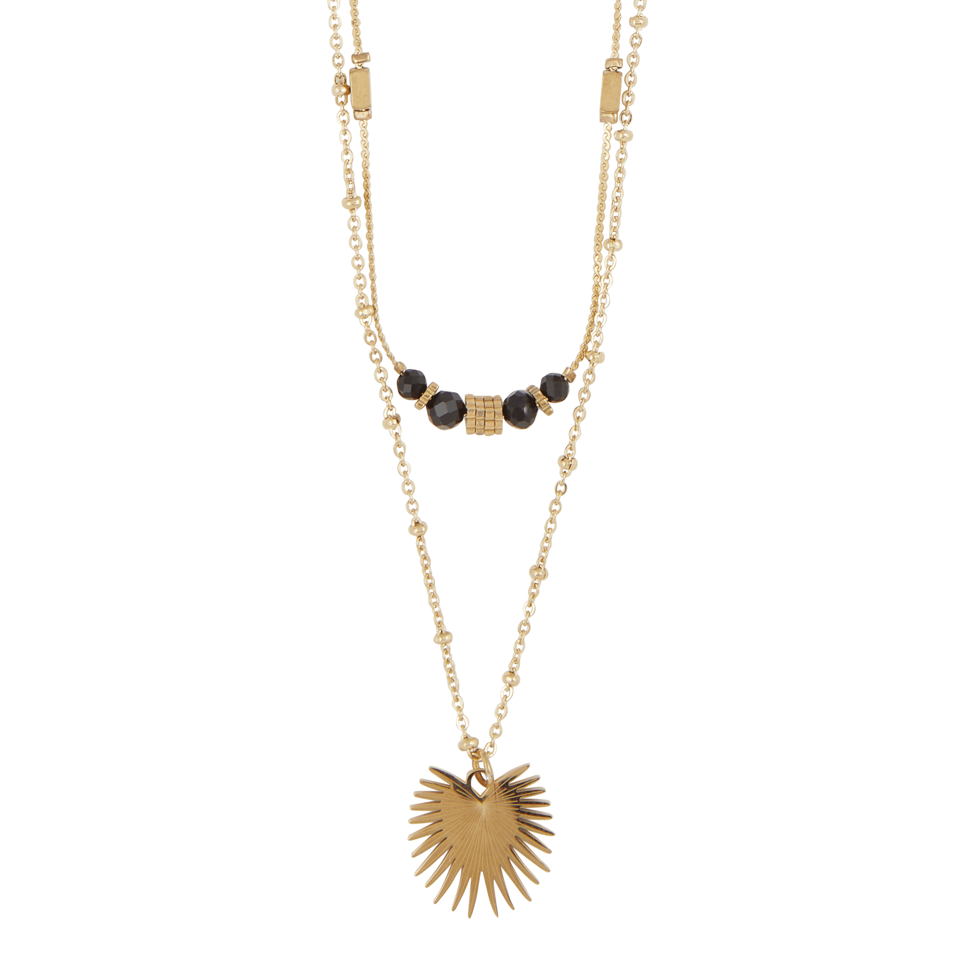 Collier à perles en acier AU PRINTEMPS PARIS Doré
