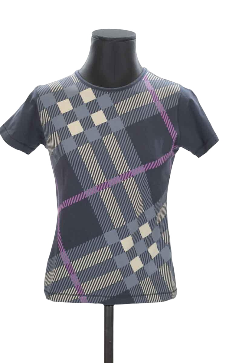 Cotton T shirt Bleu Burberry Seconde Main Women 2010015 Place des Tendances