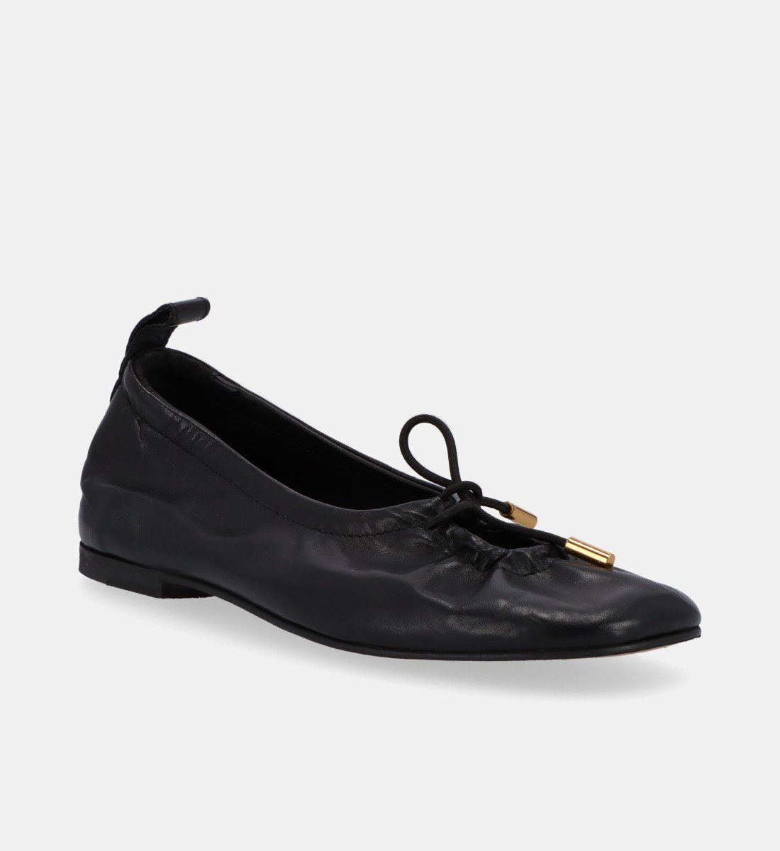 Elasticated leather ballerinas ALOHAS Black