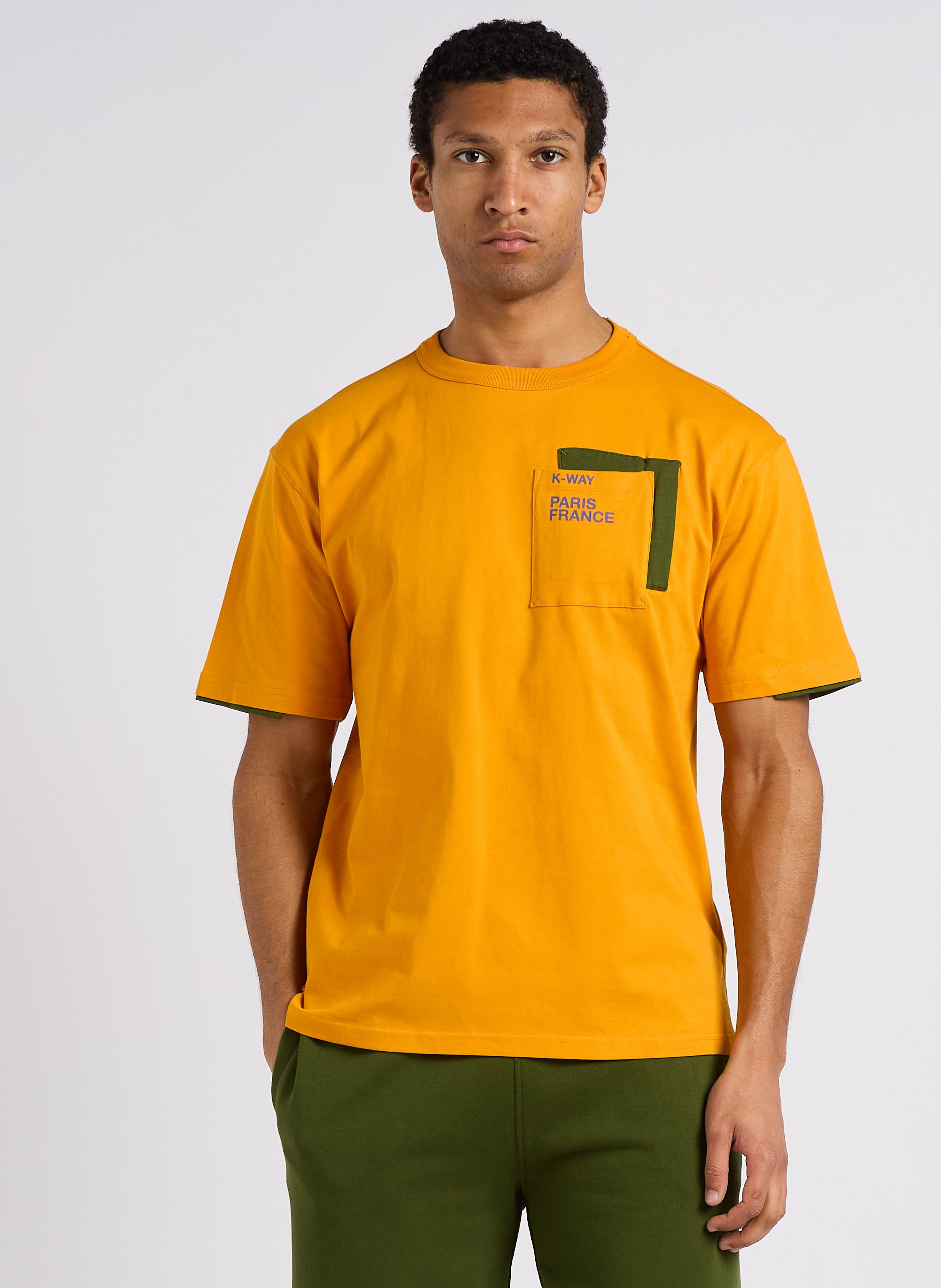 Tee-shirt col rond en coton K-WAY Orange