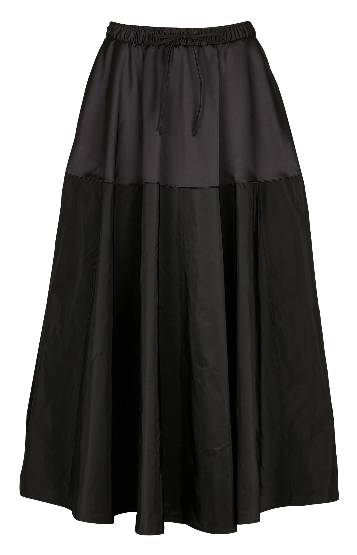 Midi-A-Linie-Rock aus zweifarbigem Material IMPERIAL Schwarz