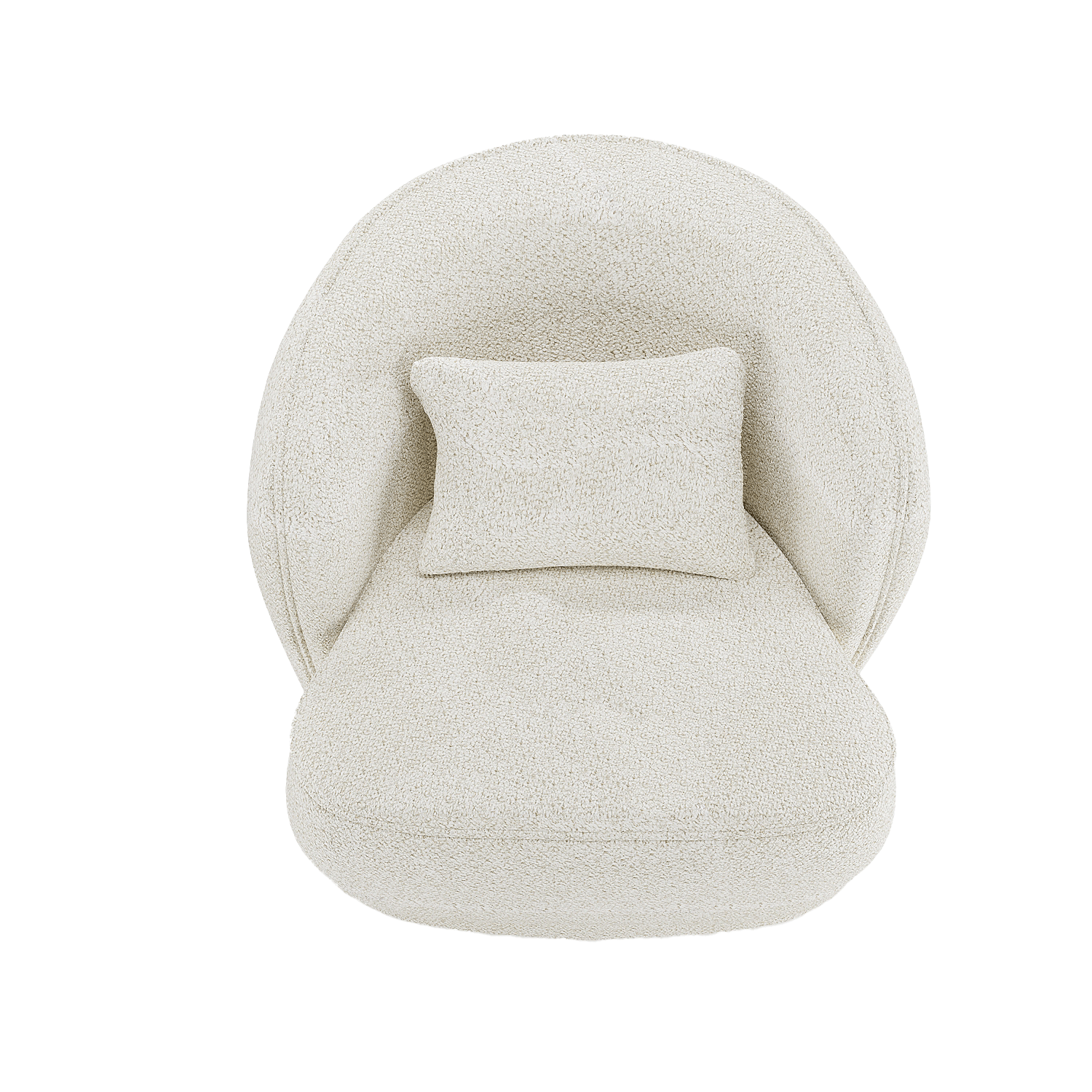Designer fabric armchair POTIRON PARIS White
