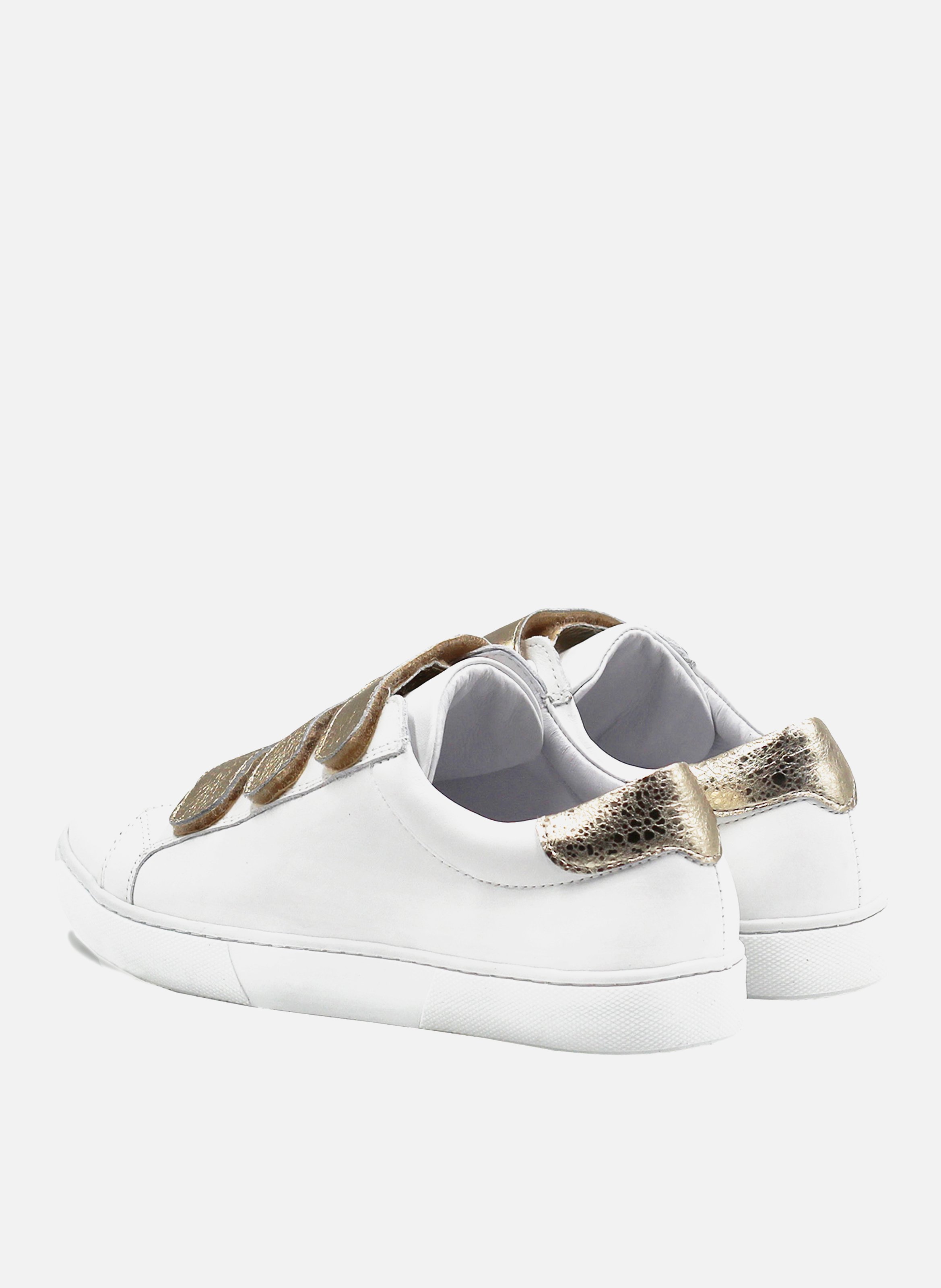 Smooth leather Velcro trainers JULES & JENN White