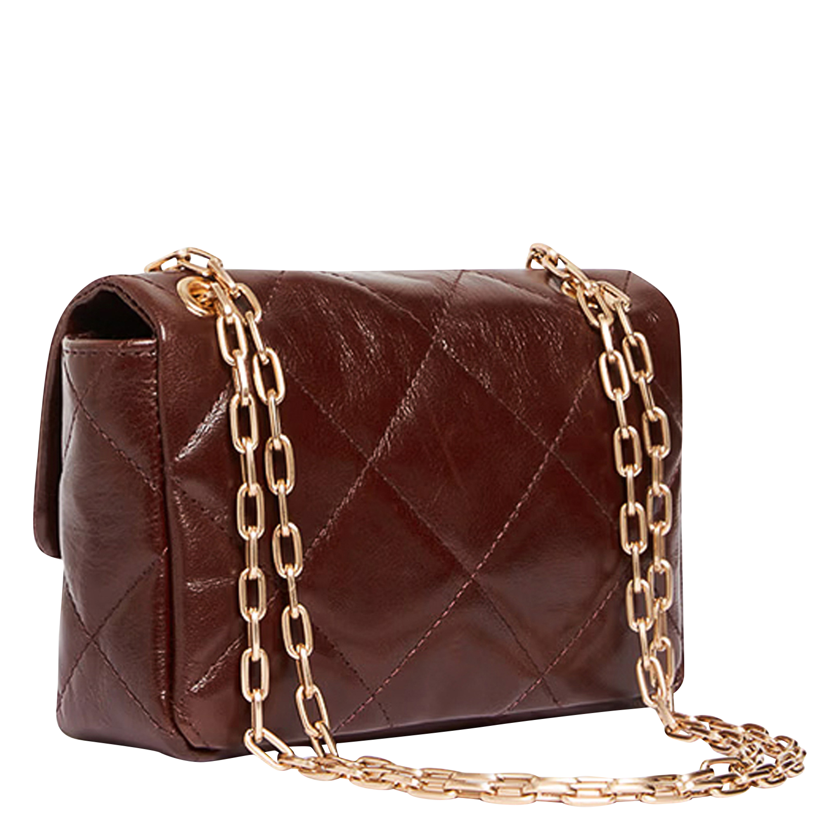 Sac bandoulière en cuir Marron