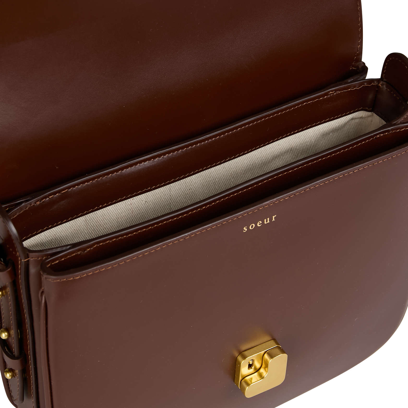 Dori leather shoulder bag SOEUR Brown