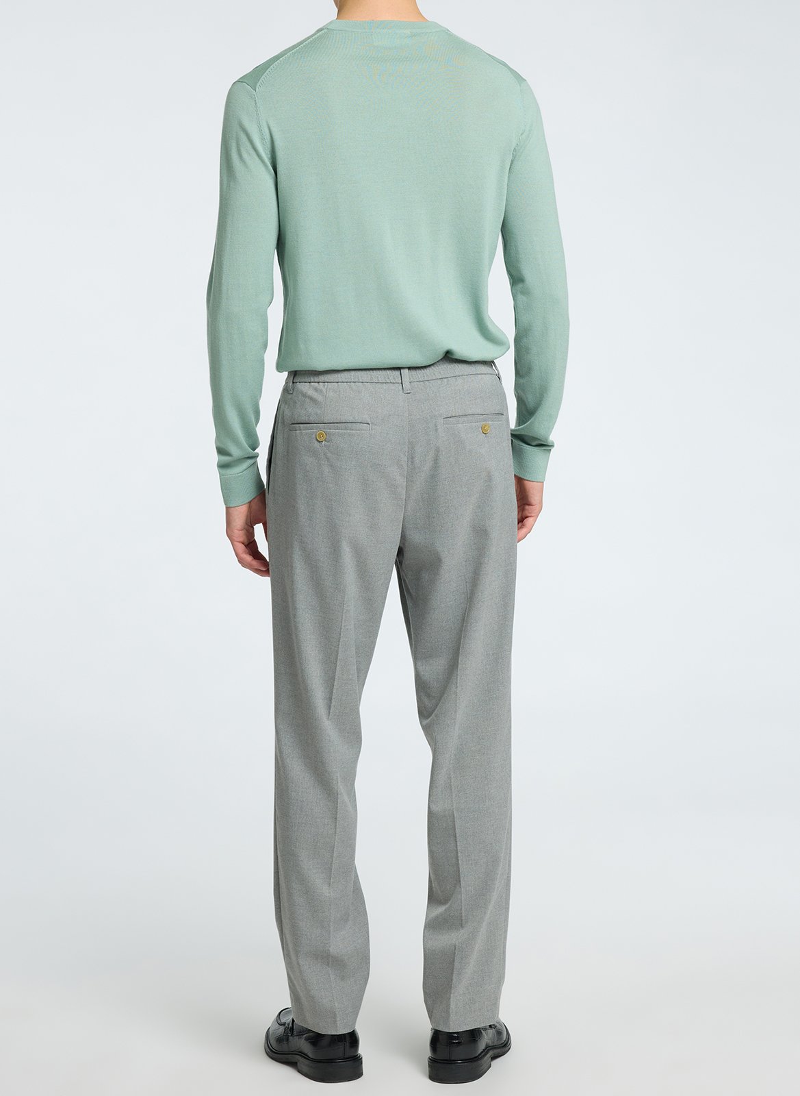 Straight pleated pants SELECTED Grey