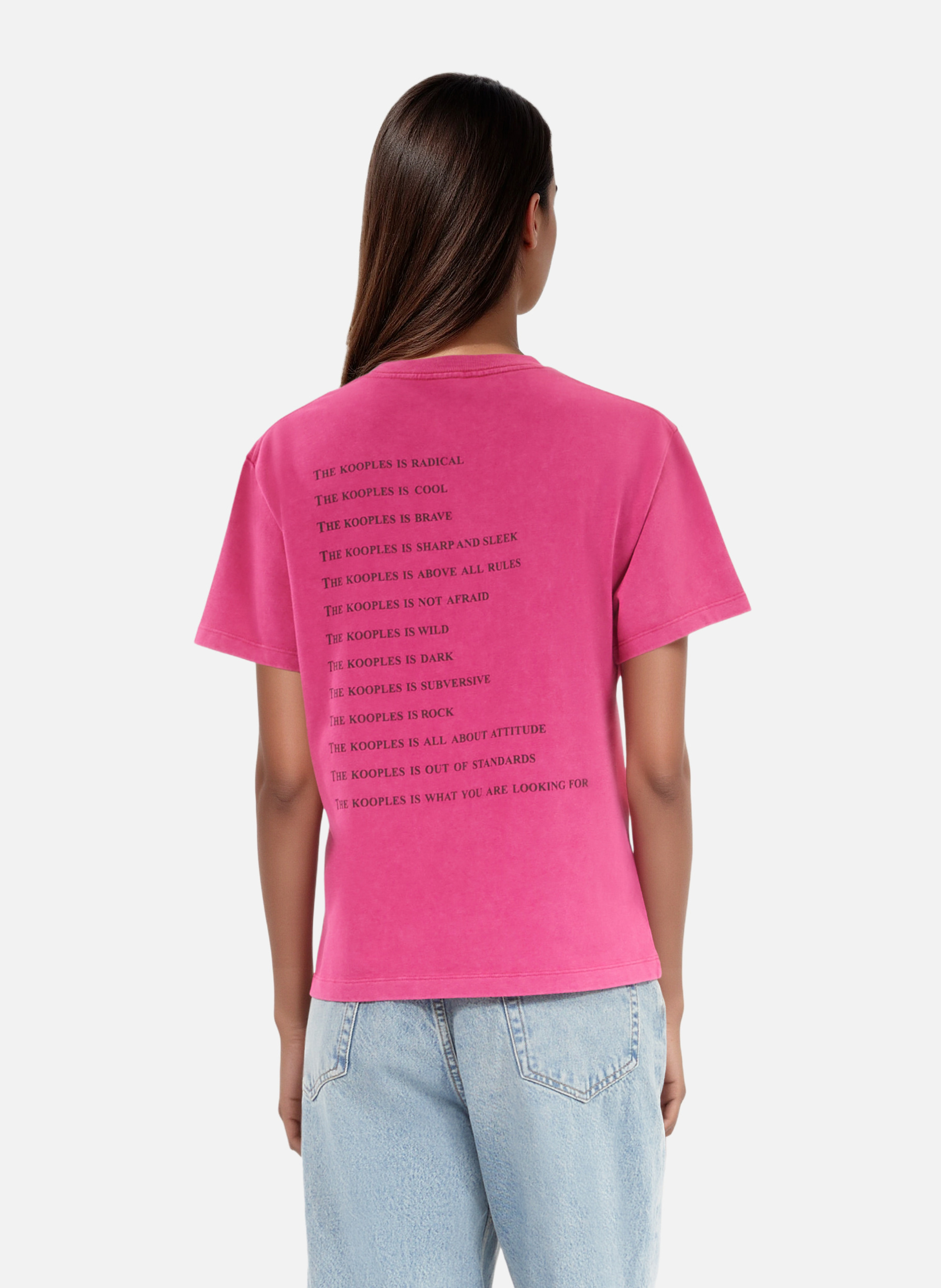 Tee Shirt The Kooples Femme Rose The Kooples T-shirt Imprimé White