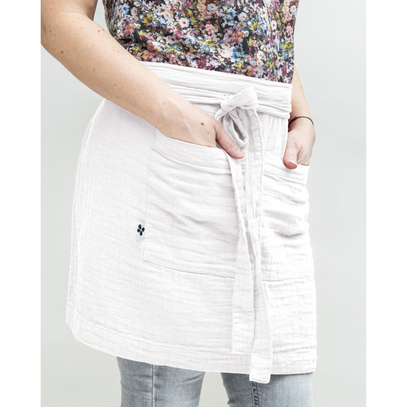 Tablier de chef en gaze de coton L'EFFET PAPILLON