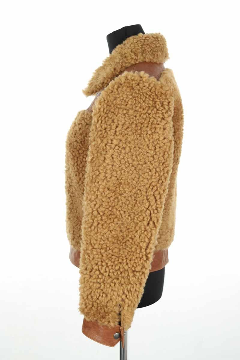 Leather coat ANTIK BATIK - Seconde Main Brown