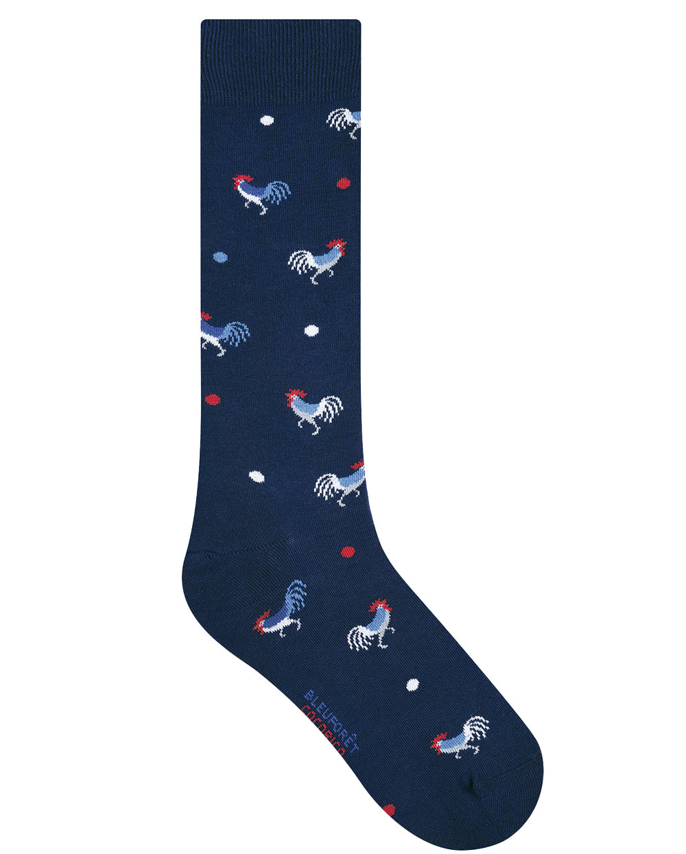 Cotton-blend socks with rooster pattern BLEUFORET Blue