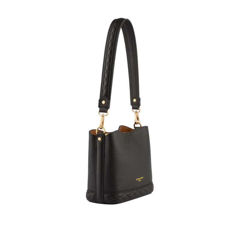 Satchel - cowhide leather POURCHET Brown