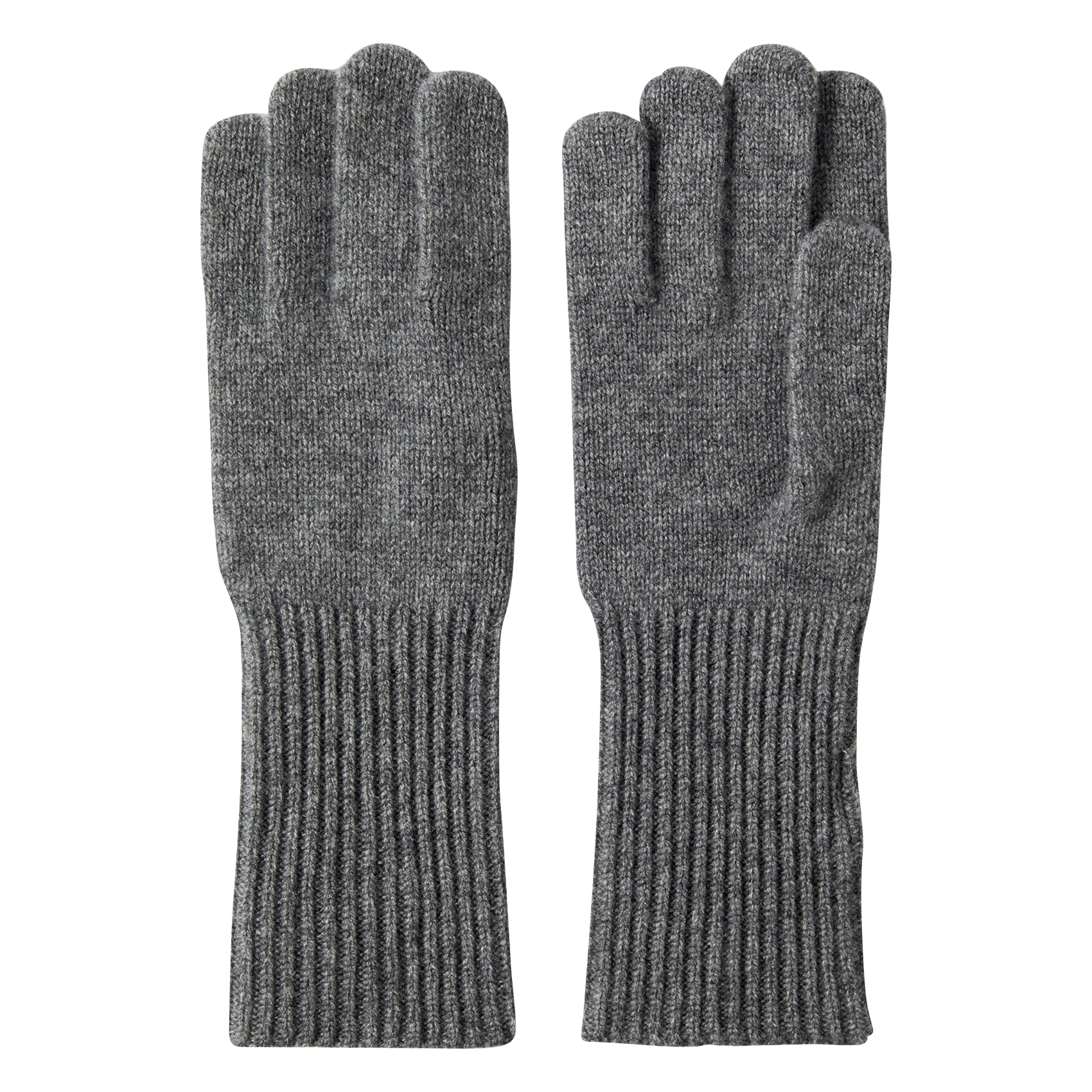 Handschuhe aus einer Mischung von Wolle und Kaschmir SELECTED Grau