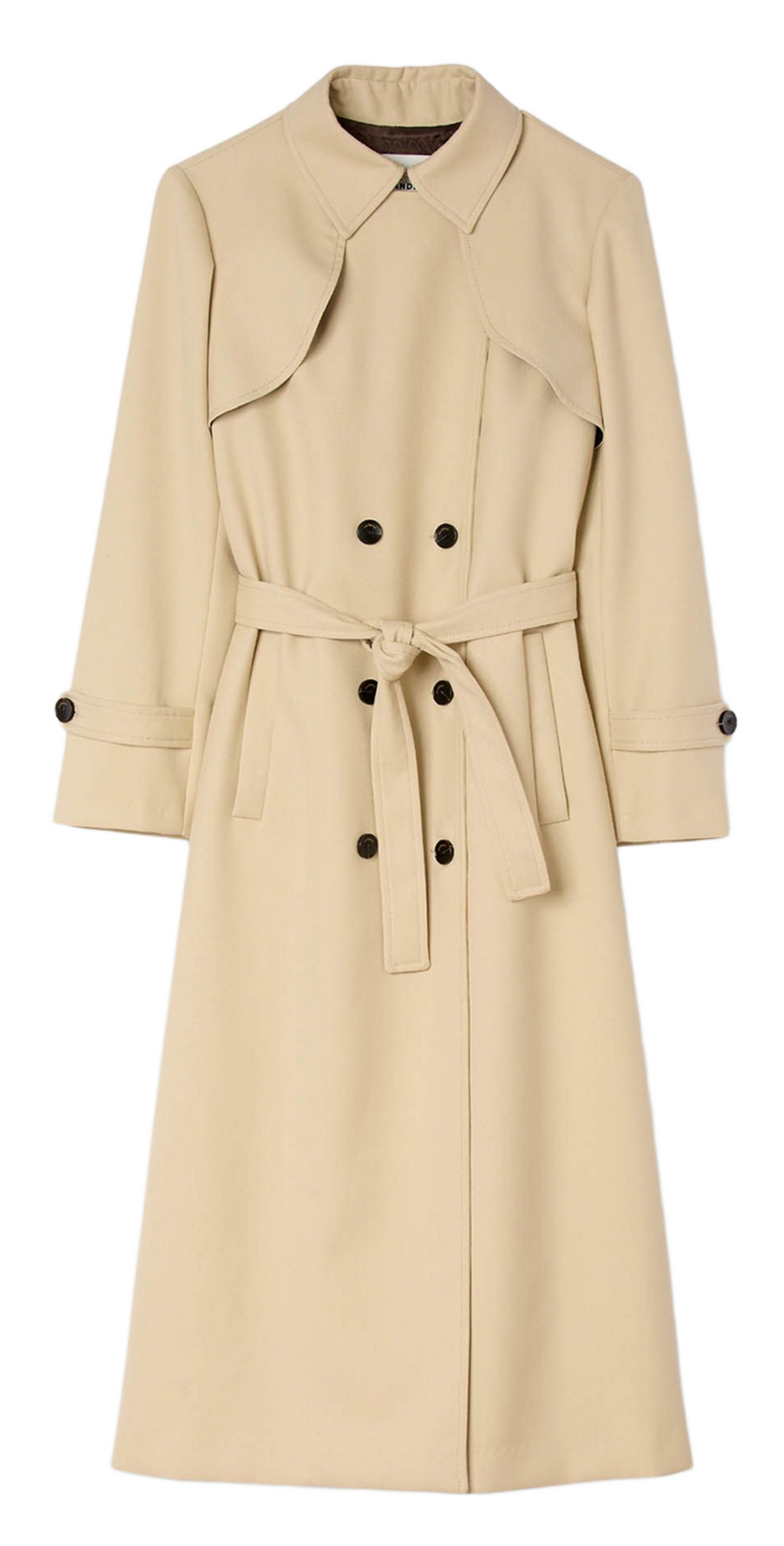 Oversized trenchcoat met kraag en revers SANDRO Beige