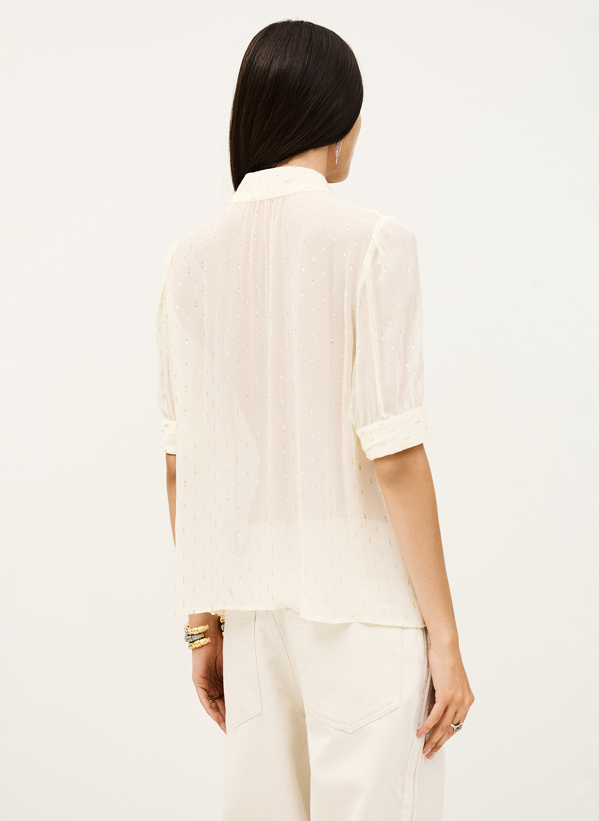 Blouse met ronde hals BA&SH Beige