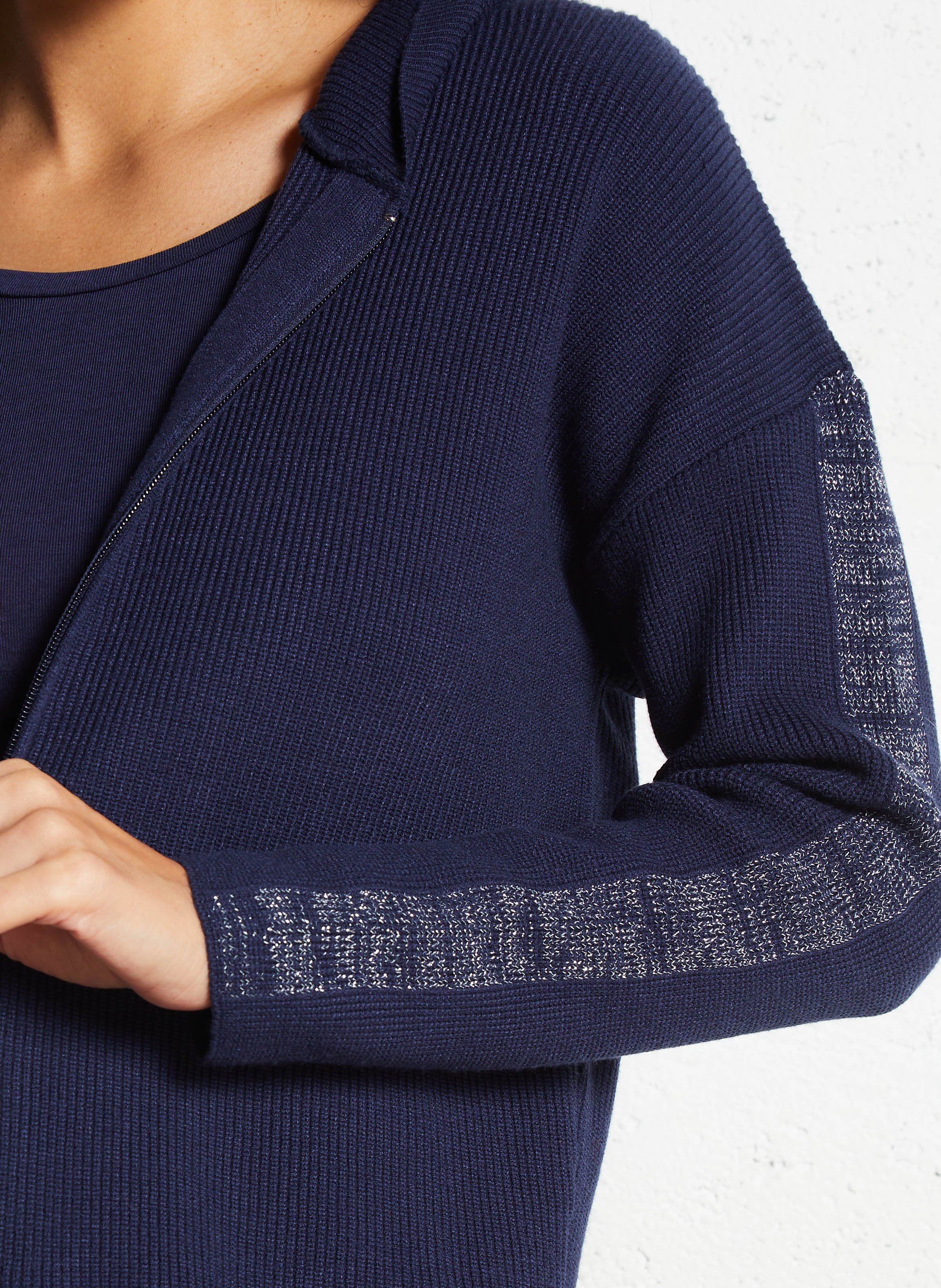 Gilet con cappuccio aderente I CODE Blu