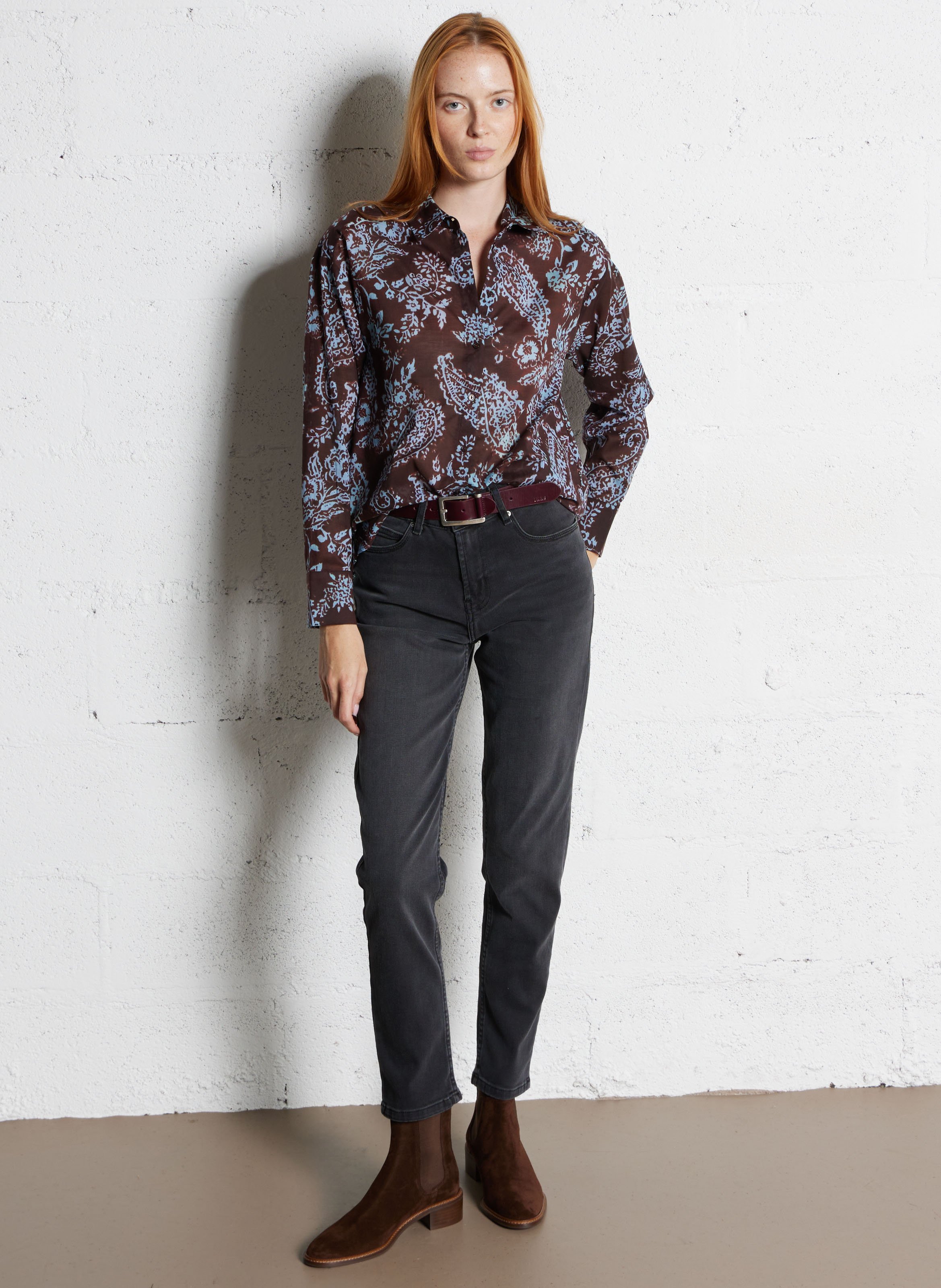 Cotton-blend boyfit jeans SUD EXPRESS Black