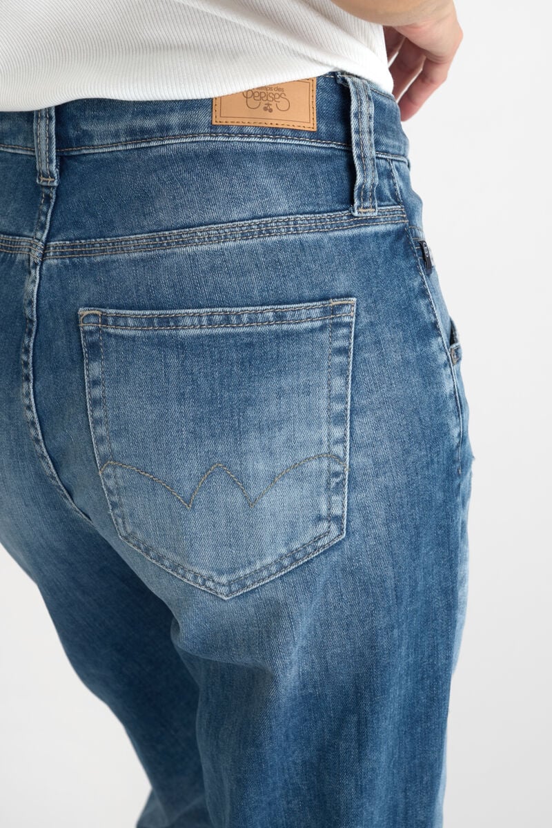 Loose jeans, large girlfriend high waist, 7/8 length LE TEMPS DES CERISES Blue