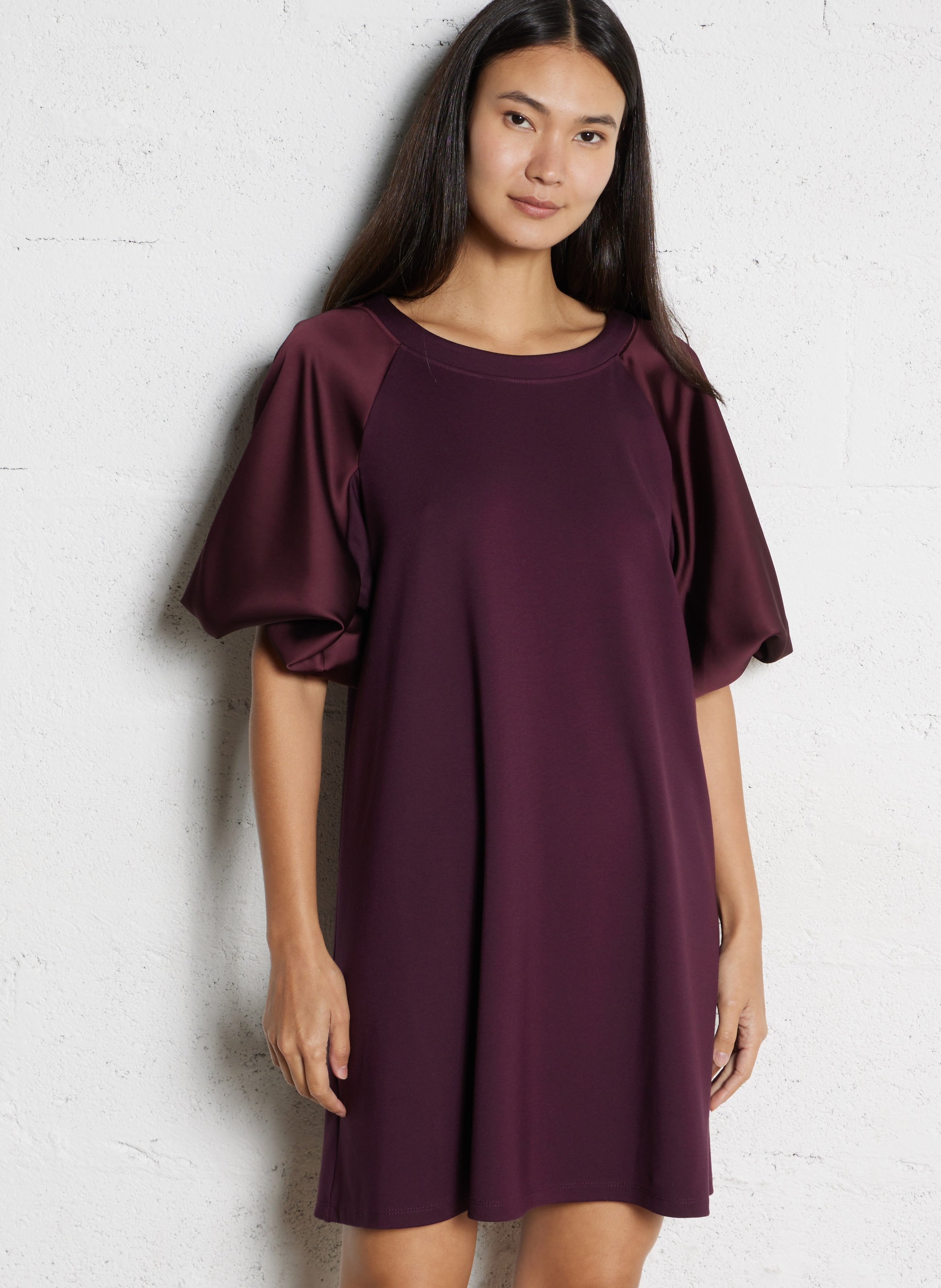 Robe courte col rond IMPERIAL Violet