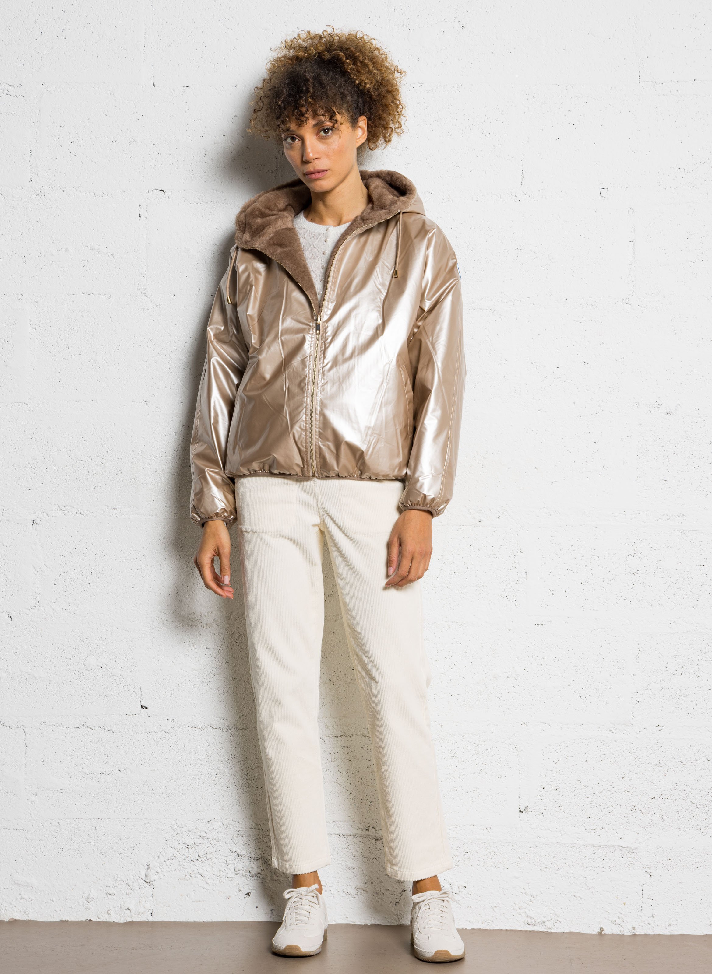 Daunenjacke mit Kapuze LA PETITE ETOILE Braun