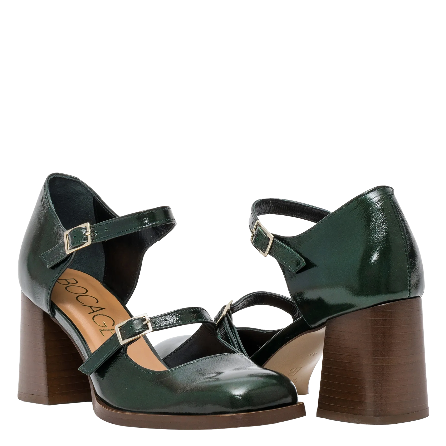 Beyou suede high heels  BOCAGE Green