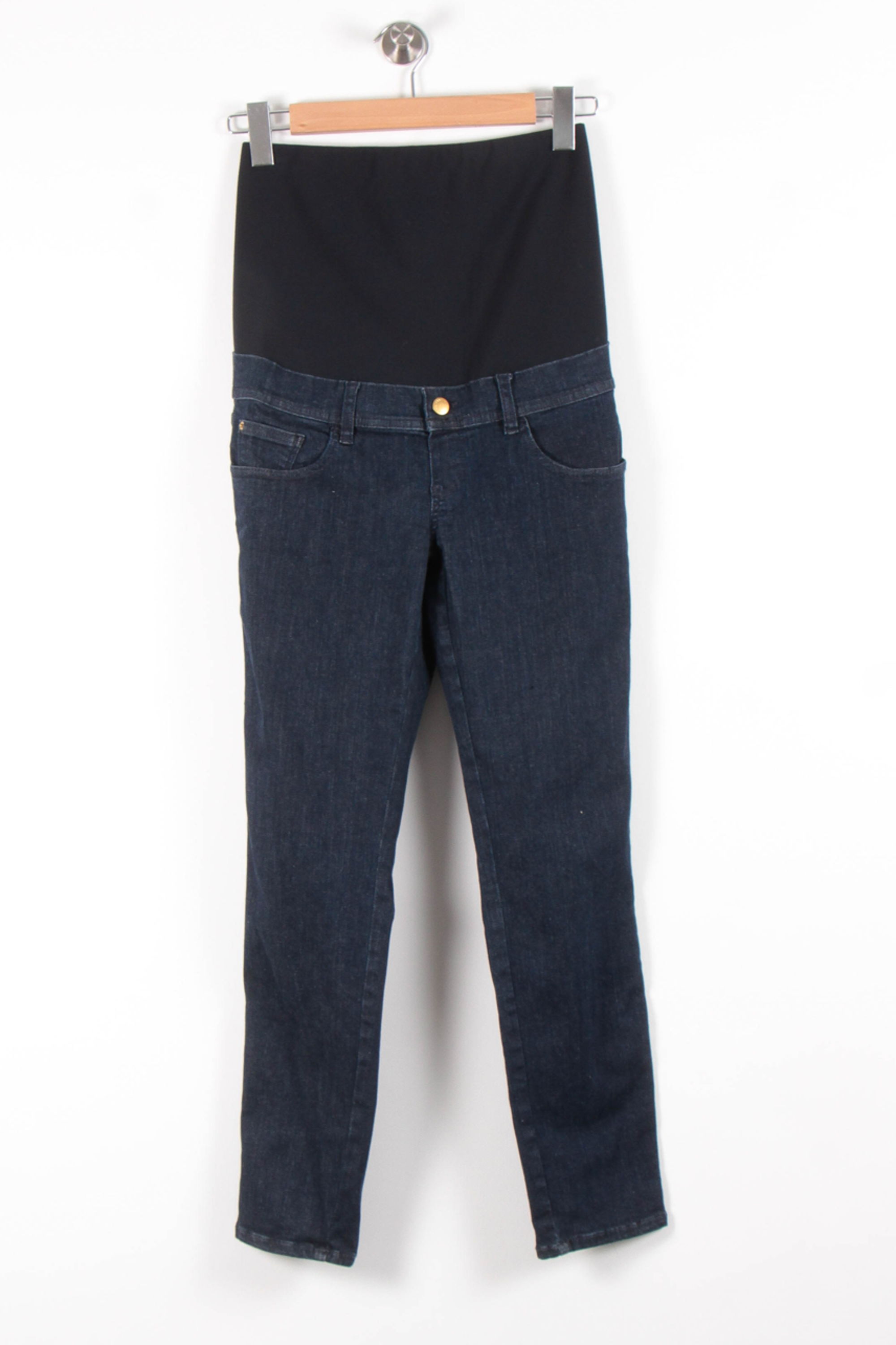 Cropped slim jeans with studs SEZANE - Seconde main Blue