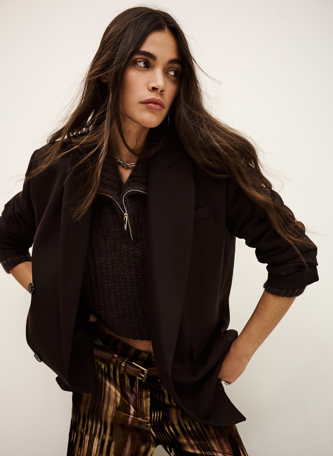 Rechte blazer BA&SH Bruin