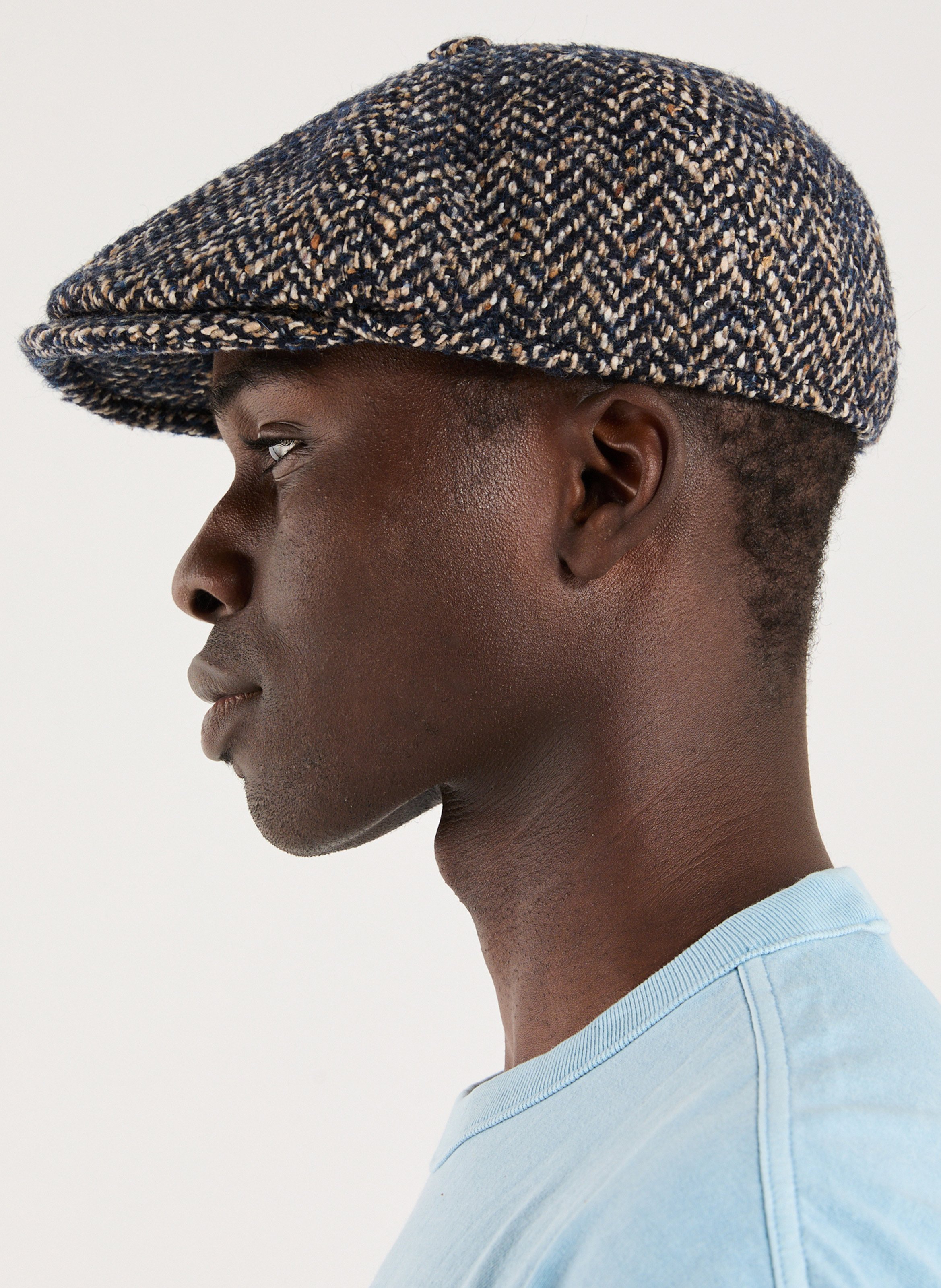 Béret casquette à enfiler en tweed SAISON 1865 Bleu