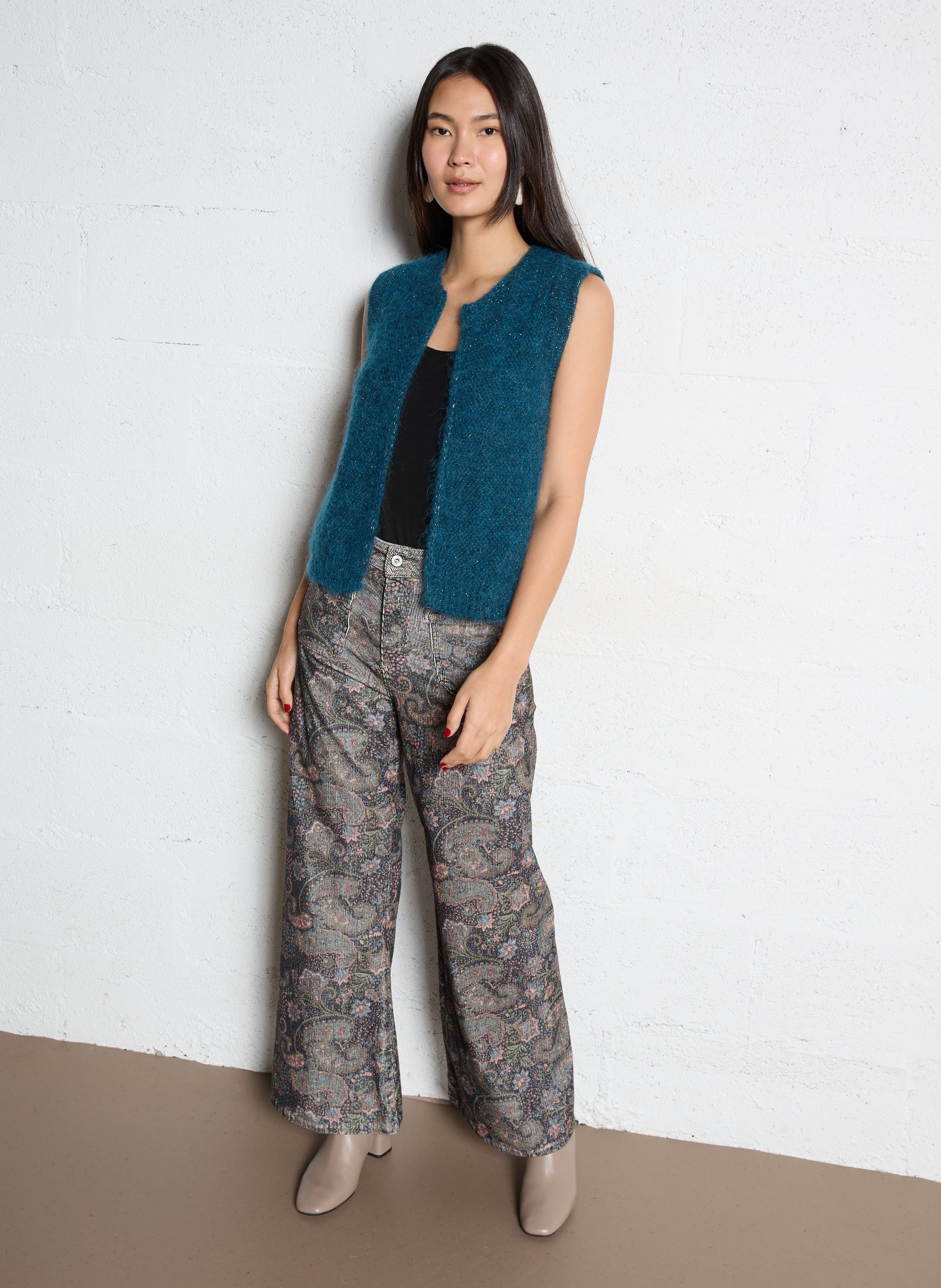 Pantalon large en coton mélangé PLEASE Multicolore