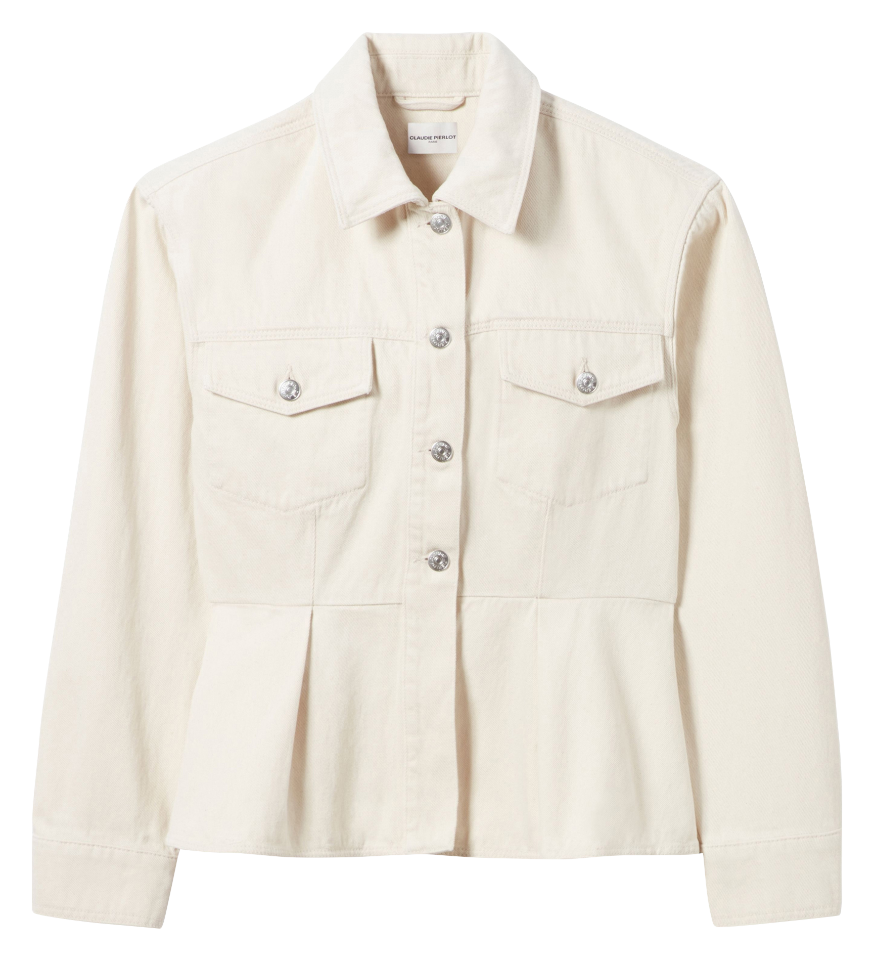 Veste cintrée boutonné en coton CLAUDIE PIERLOT Beige