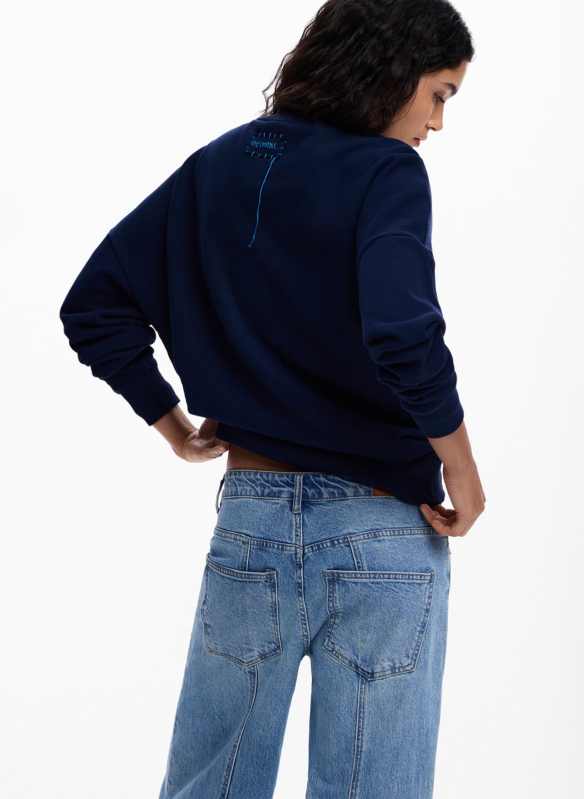 Baumwoll-Sweater mit Rundhalsausschnitt DESIGUAL Rot