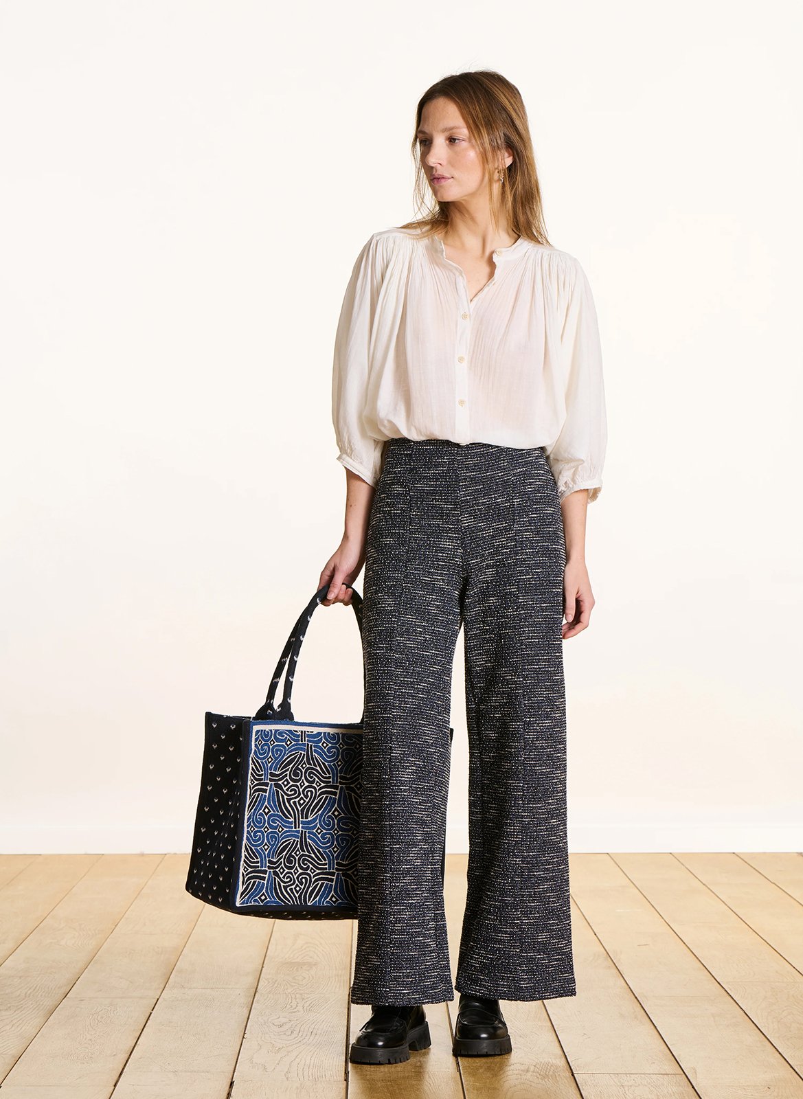 Weit geschnittene Hose LA FEE MARABOUTEE Blau