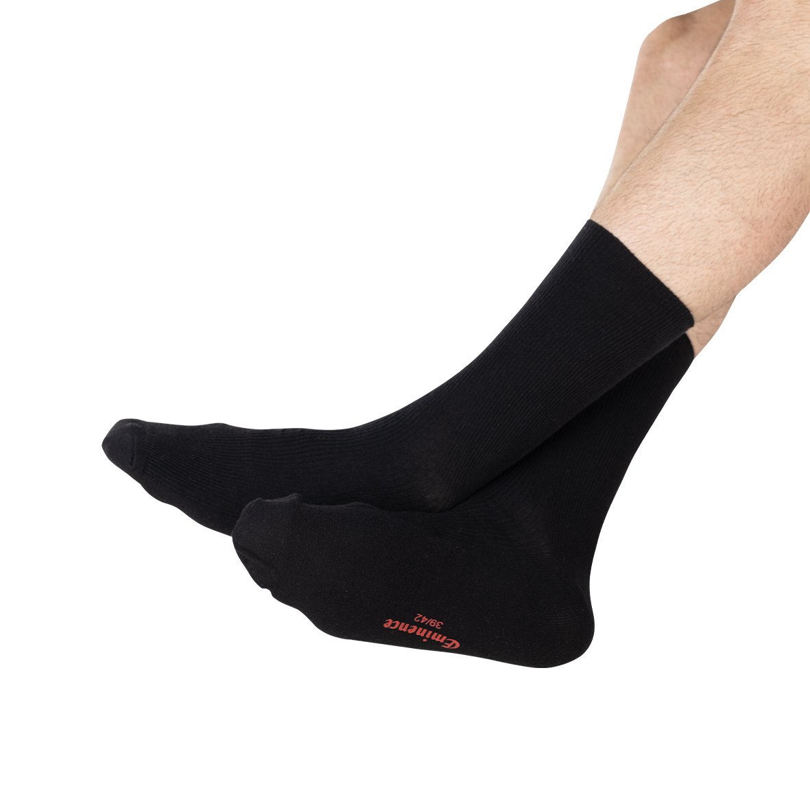 Mid-calf socks, pack of 2 pairs EMINENCE Black