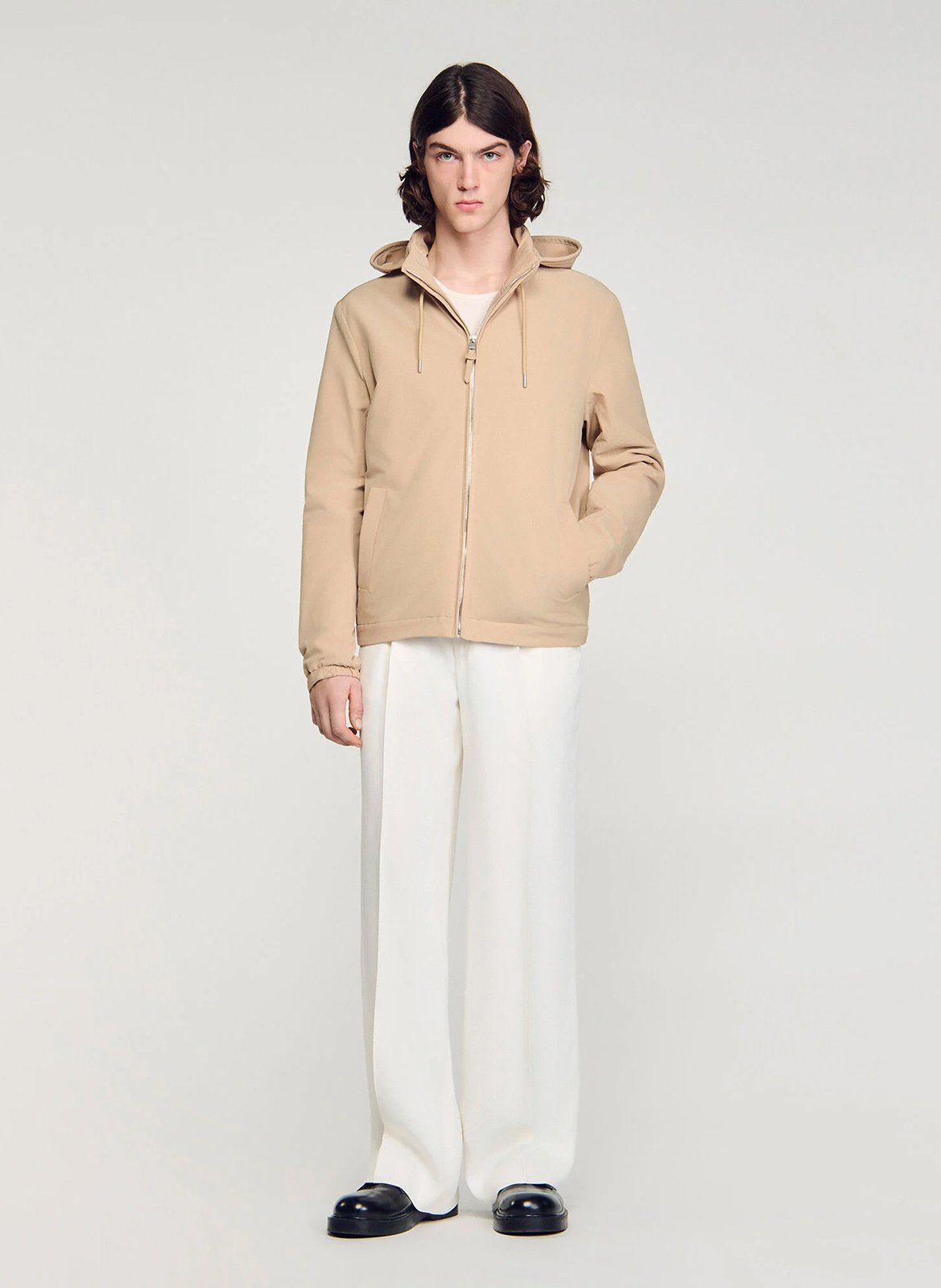 High-neck sweatshirt SANDRO Beige