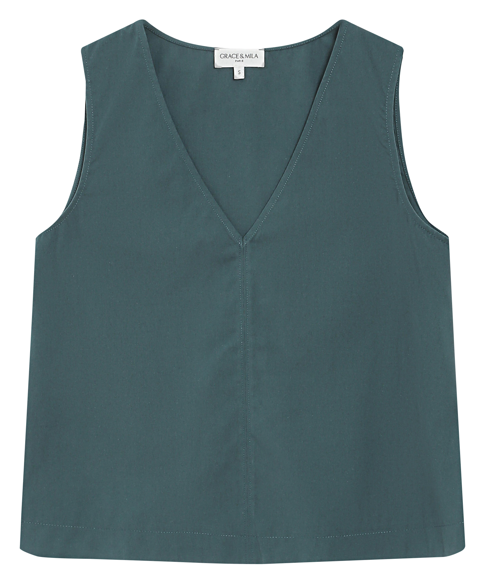 Top col v  GRACE ET MILA Vert