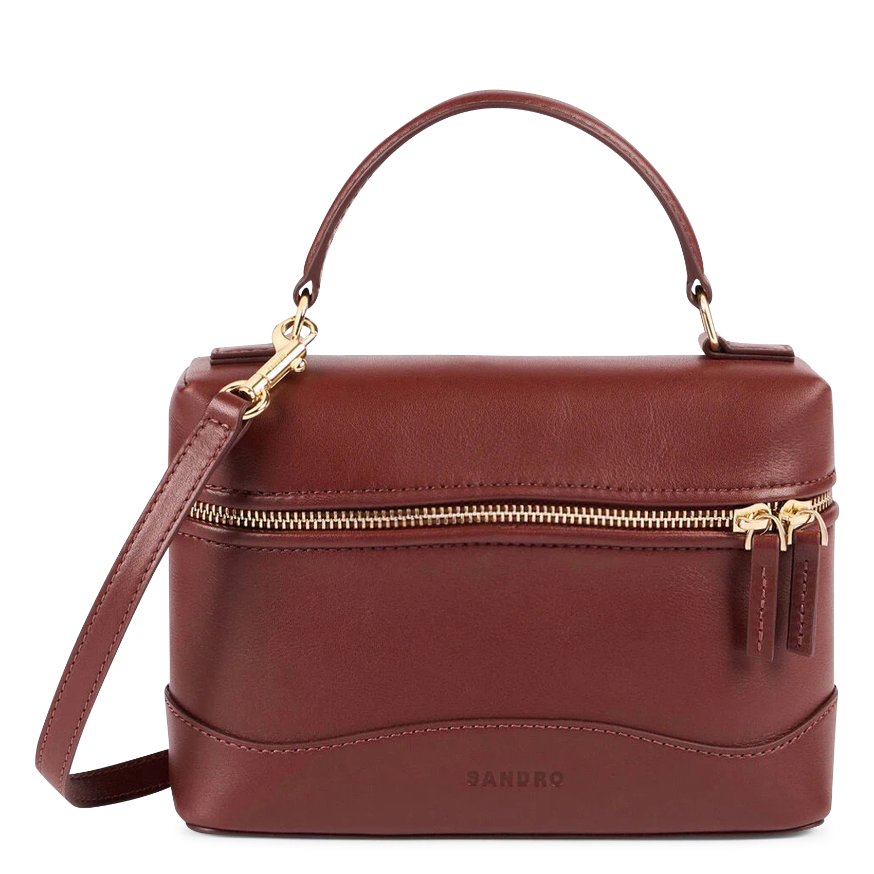 Bolso bandolera de ante SANDRO Marron