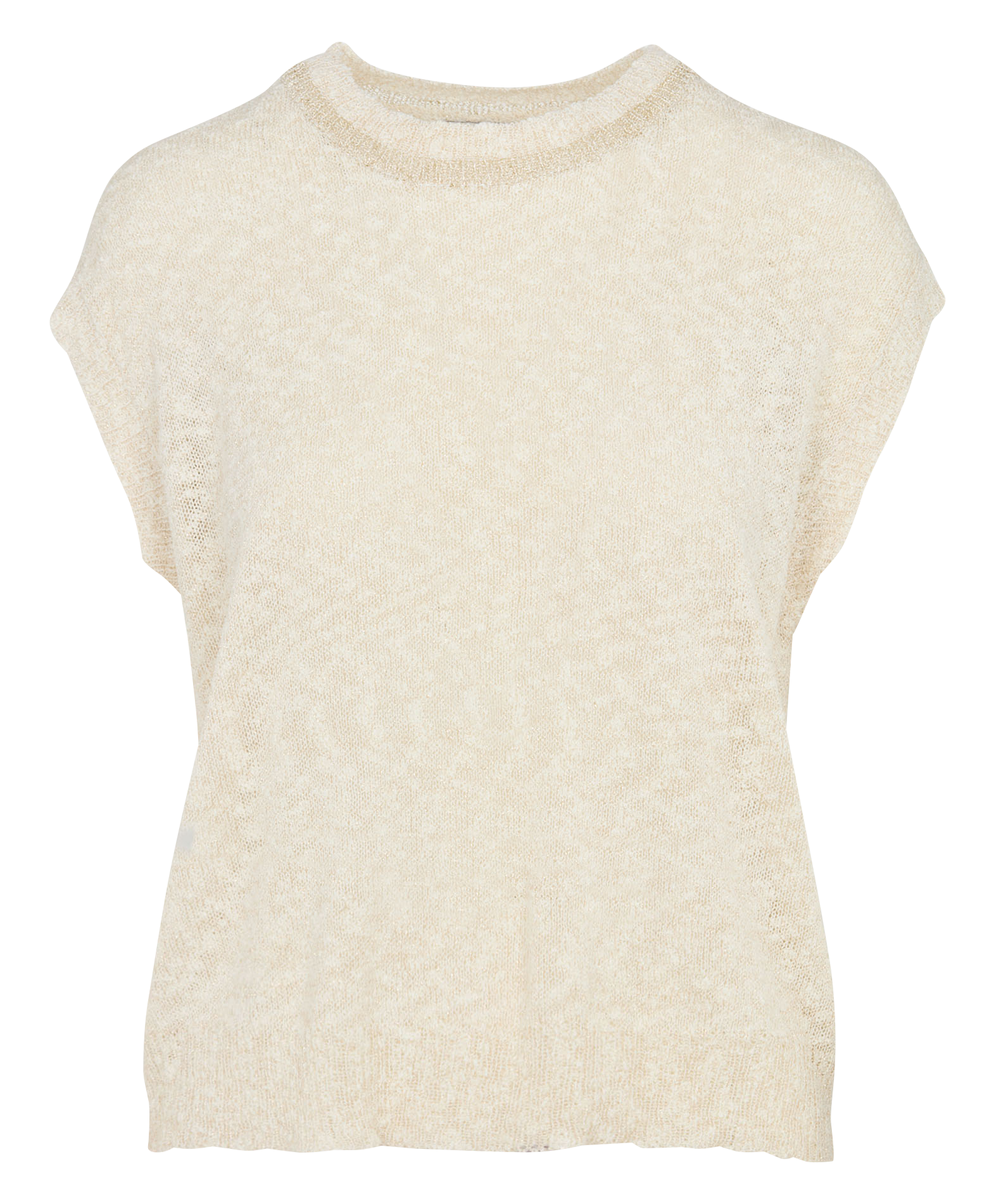 <p>Pull ohne Ärmel aus metallischem Strick</p> SEE U SOON Weiss